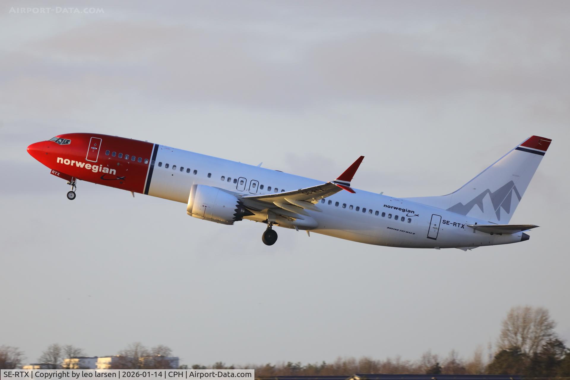 SE-RTX, 2025 Boeing 737-8 MAX C/N 43622, Copenhagen 14.1.2026