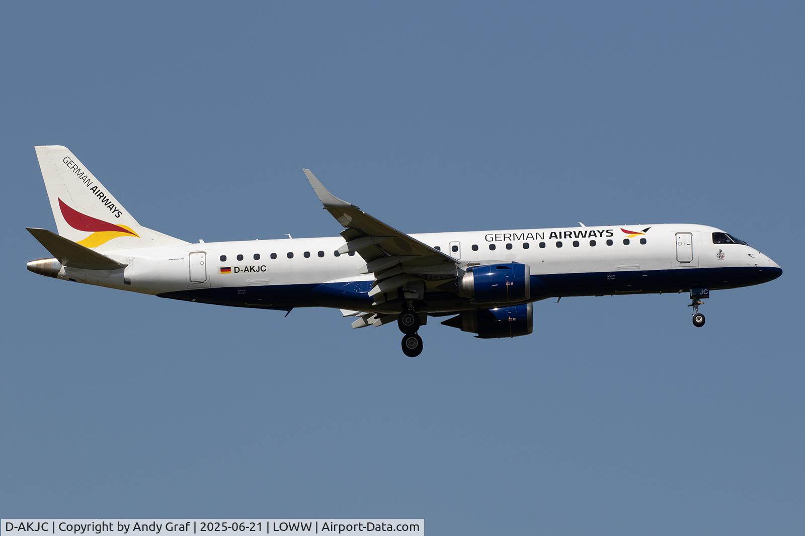 D-AKJC, 2008 Embraer 190LR (ERJ-190-100LR) C/N 189, German Airways EMB190