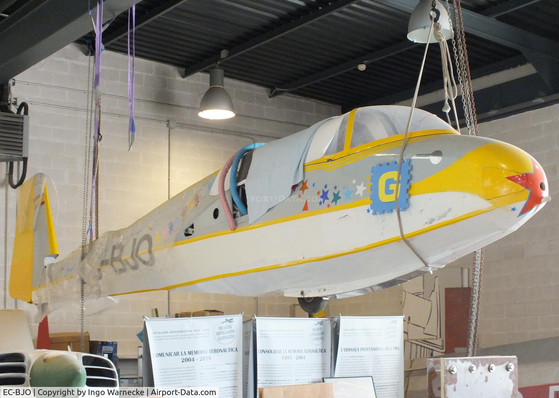 EC-BJO, 1965 Scheibe Bergfalke III C/N 5548, Scheibe Bergfalke III (wings/tailplanes dismounted) awaiting restoration at the FPAC (Fundació Parc Aeronàutic de Catalunya) Centre Cultural Aeronàutic, Barcelona El Prat airport