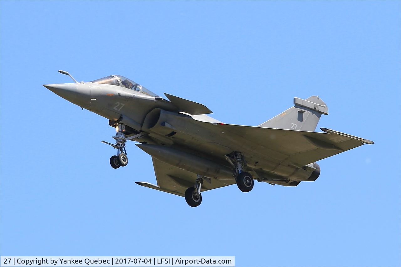 27, 2011 Dassault Rafale M C/N 27, Dassault Rafale M, On final rwy 29, St Dizier-Robinson Air Base 113 (LFSI)