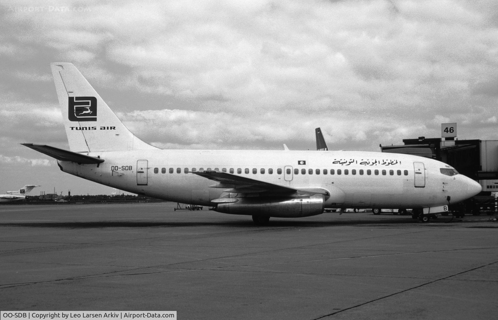 OO-SDB, 1974 Boeing 737-229 C/N 20908, On lease Tunis Air 3.1990-131.10.1990