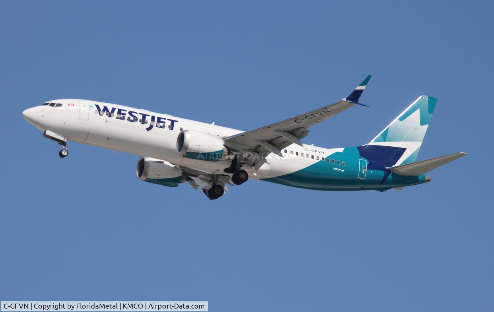 C-GFVN, 2020 Boeing 737-8 MAX C/N 44306, WJA 737-8 zx yyz-mco
