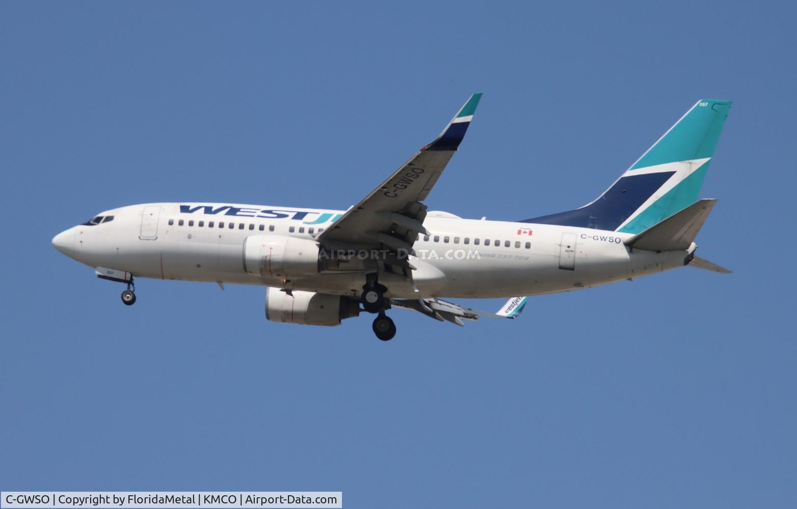 C-GWSO, 2009 Boeing 737-7CT C/N 37090, WJA 737 zx yhz-mco