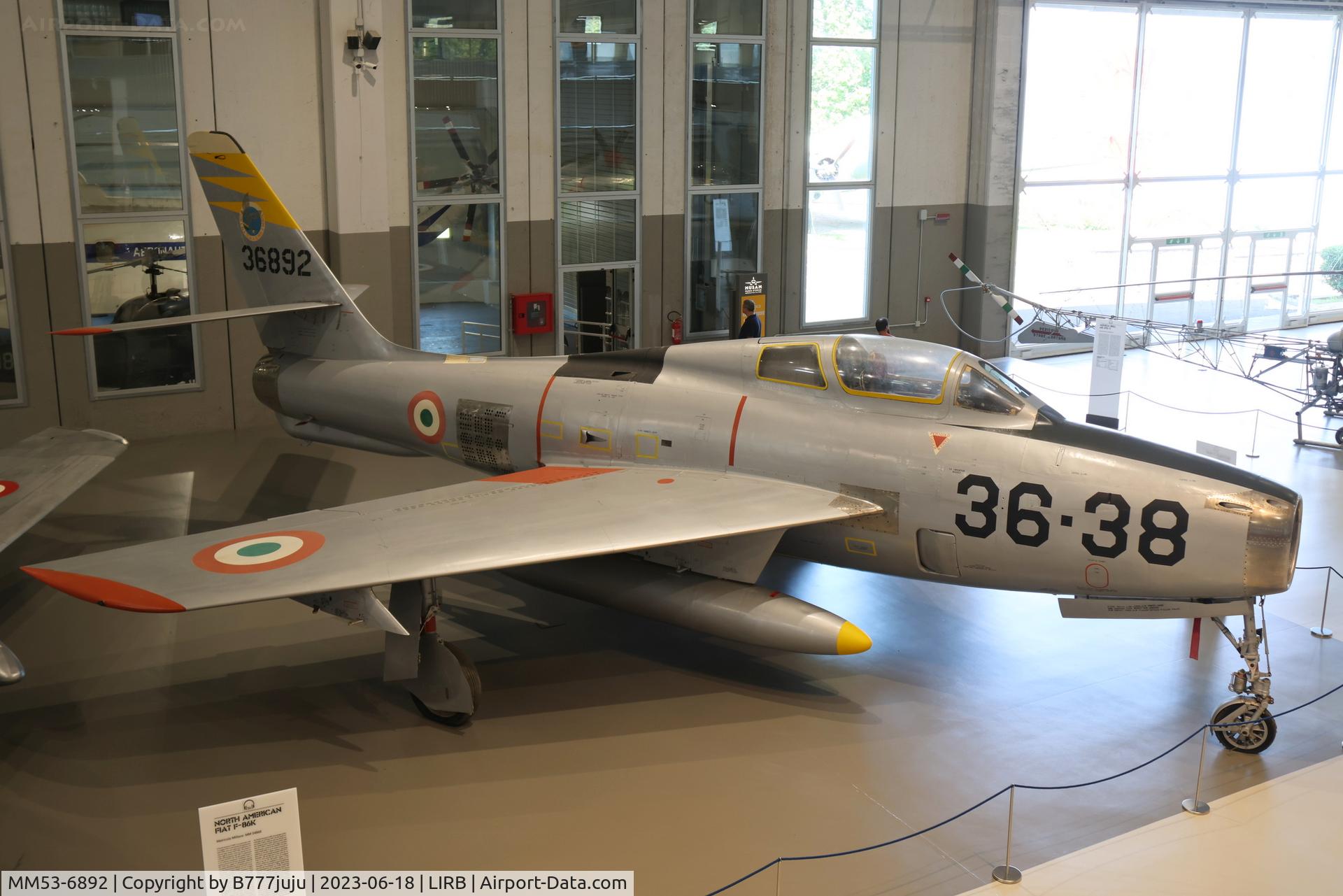 MM53-6892, 1953 Republic F-84F Thunderstreak C/N Not found (53-6892), at Vigna di Valle