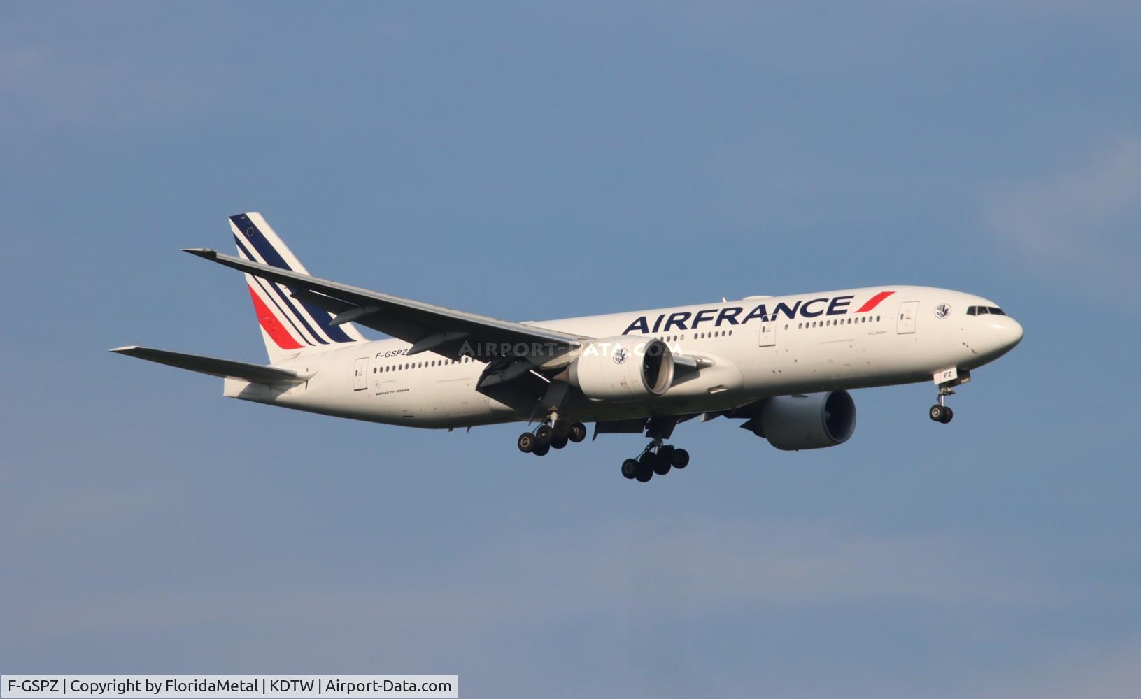 F-GSPZ, 2002 Boeing 777-228/ER C/N 32310, AFR 772 zx cdg, lfpg-dtw