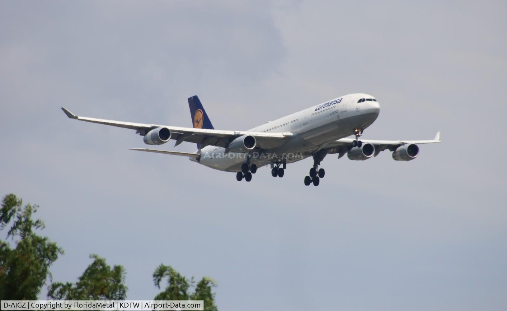 D-AIGZ, 2000 Airbus A340-313 C/N 347, DLH A343  oc zx fra, eddf-dtw