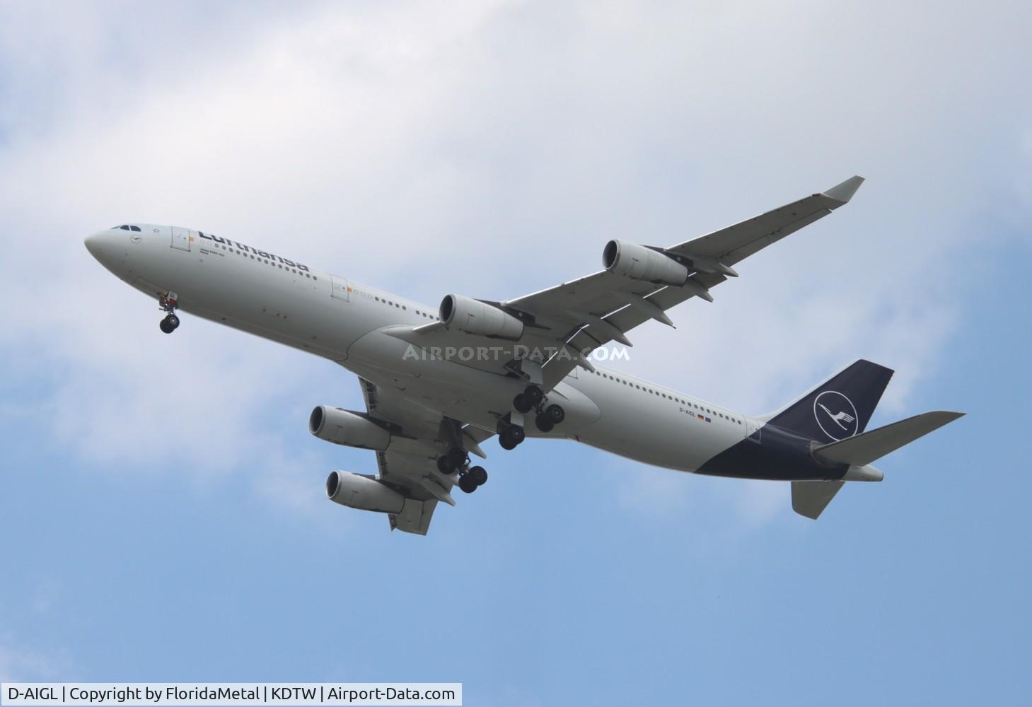 D-AIGL, 1996 Airbus A340-313 C/N 135, DLH A343 nc zx fra, eddf-dtw