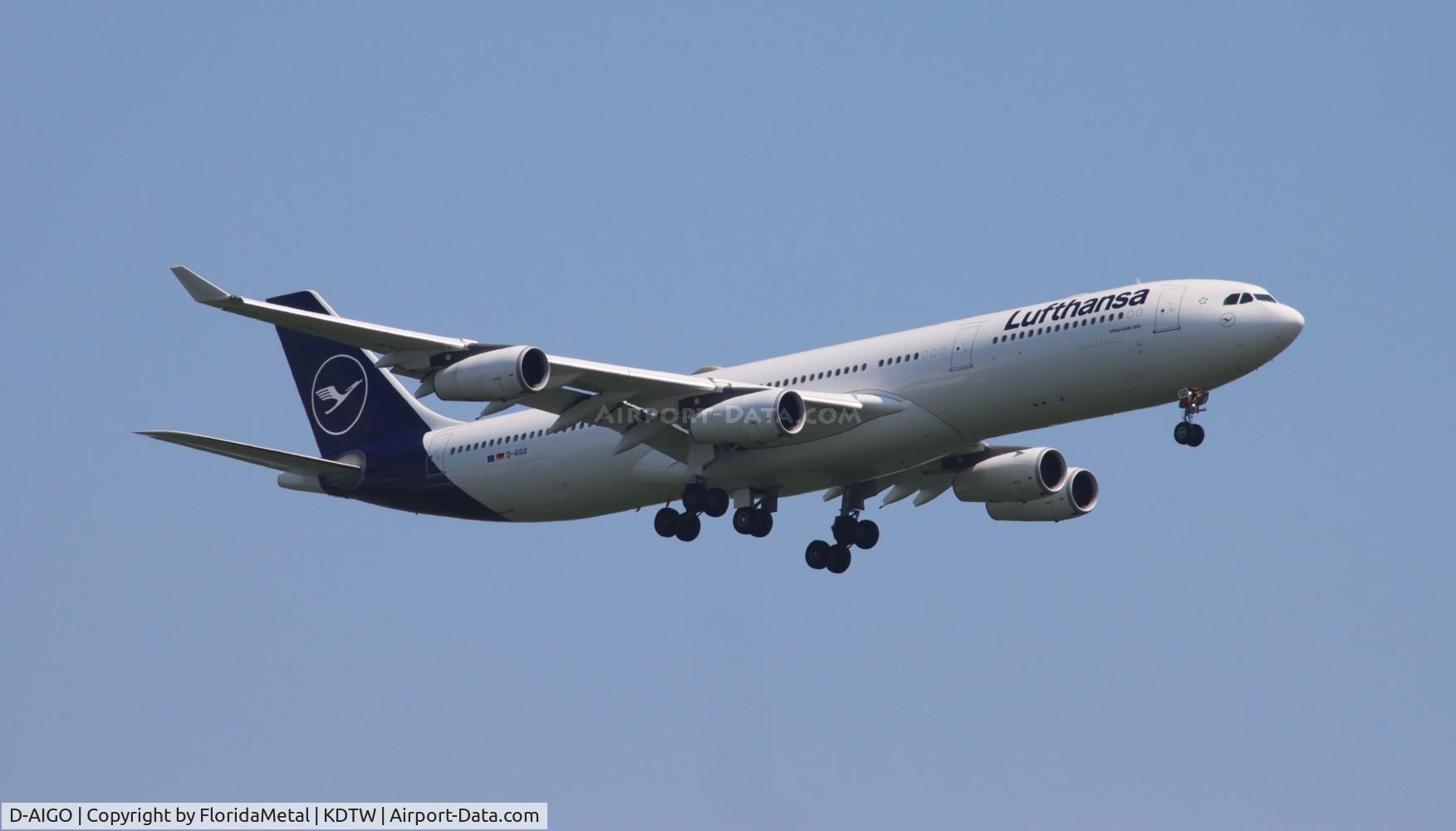 D-AIGO, 1998 Airbus A340-313X C/N 233, DLH A343  zx fra, eddf-dtw