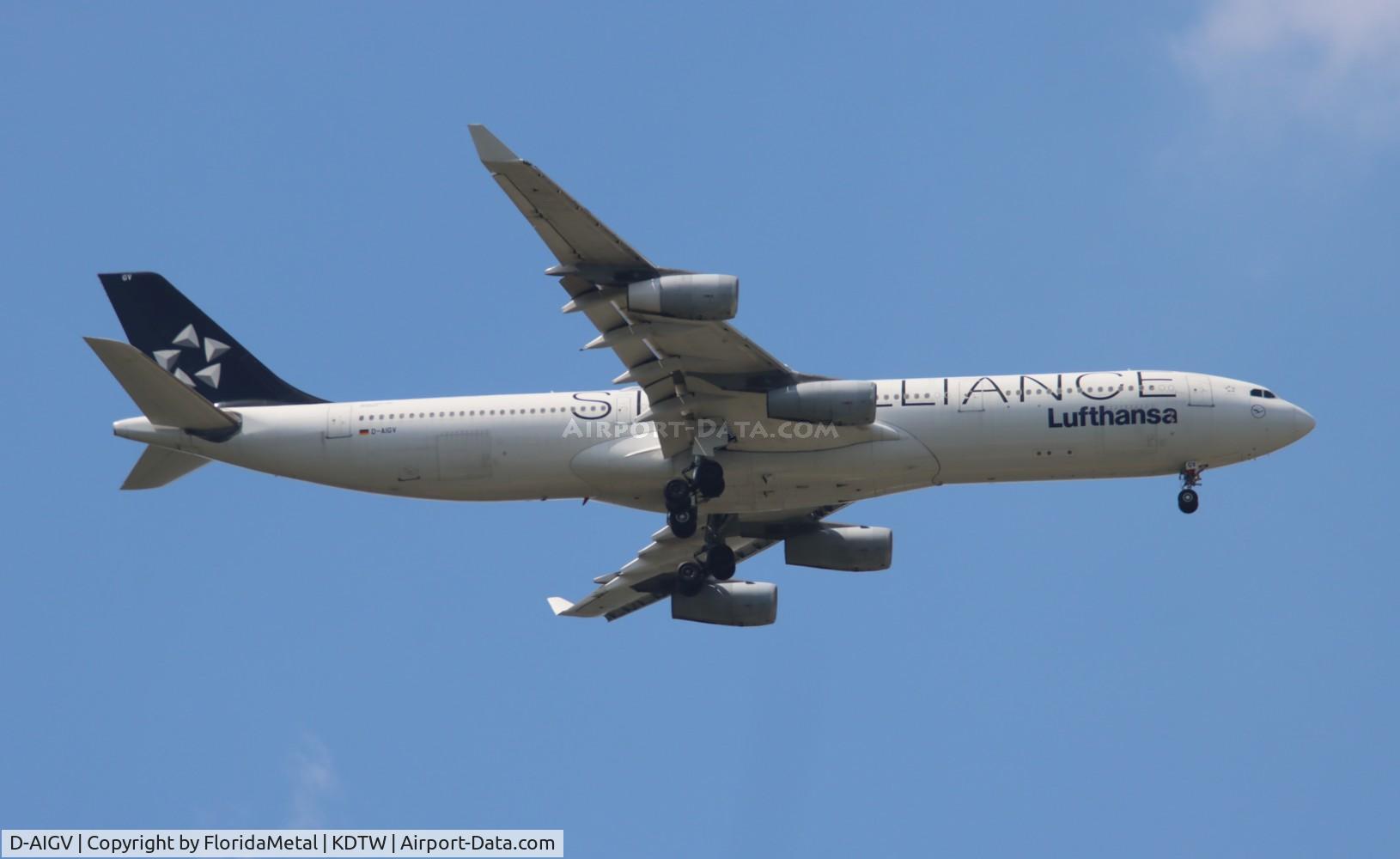 D-AIGV, 2000 Airbus A340-313X C/N 325, DLH A343 Star zx fra-dtw