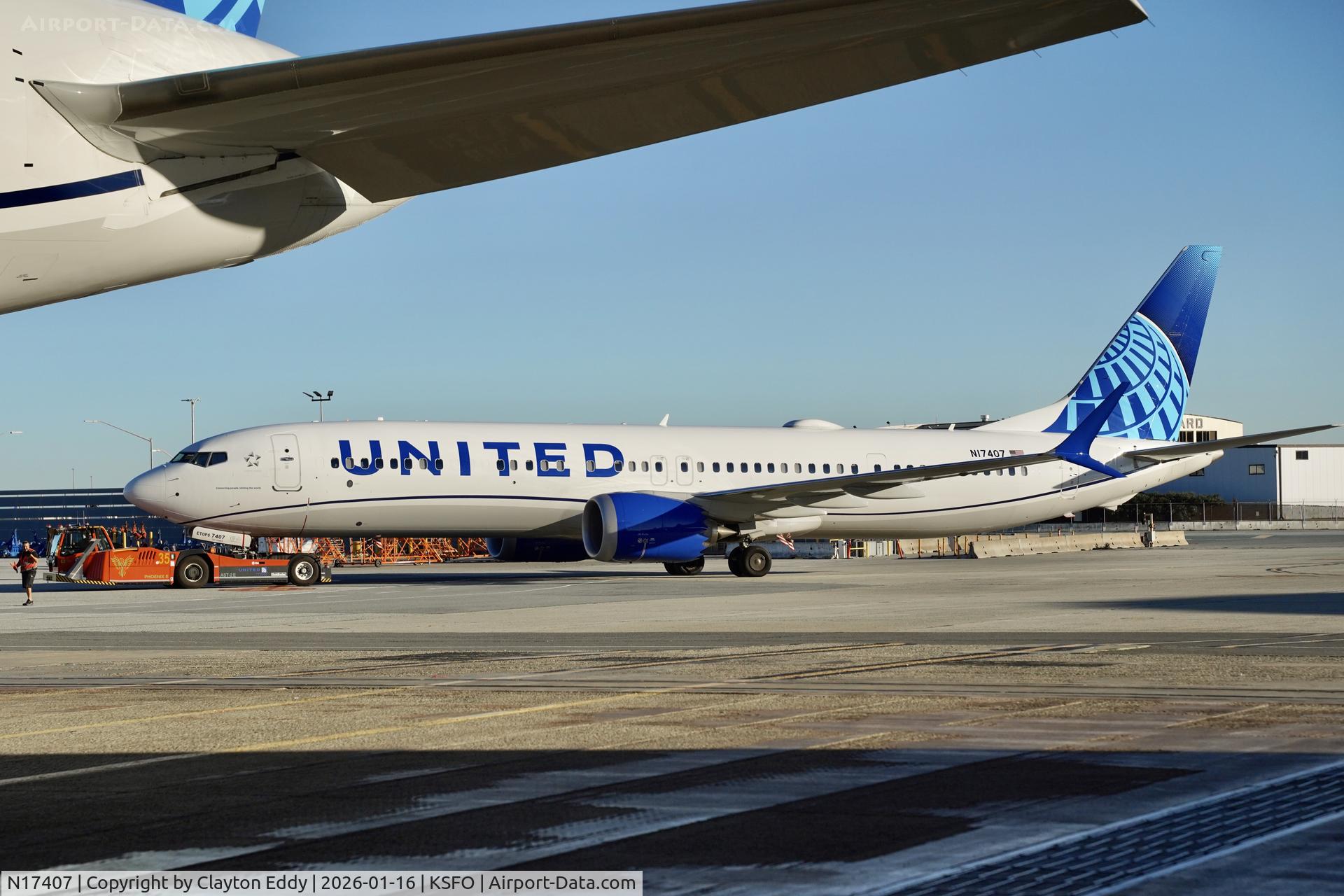N17407, 2025 Boeing 737-9 MAX C/N 68816, SFO 2026