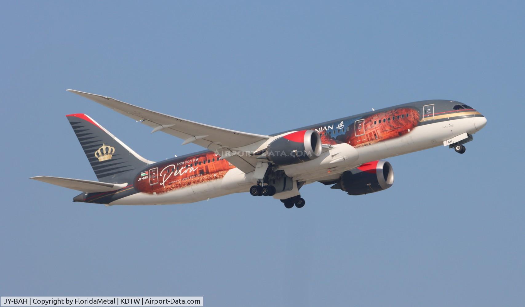 JY-BAH, 2017 Boeing 787-8 Dreamliner C/N 37985, RJA  788 Petra zx dtw-amm, ojai