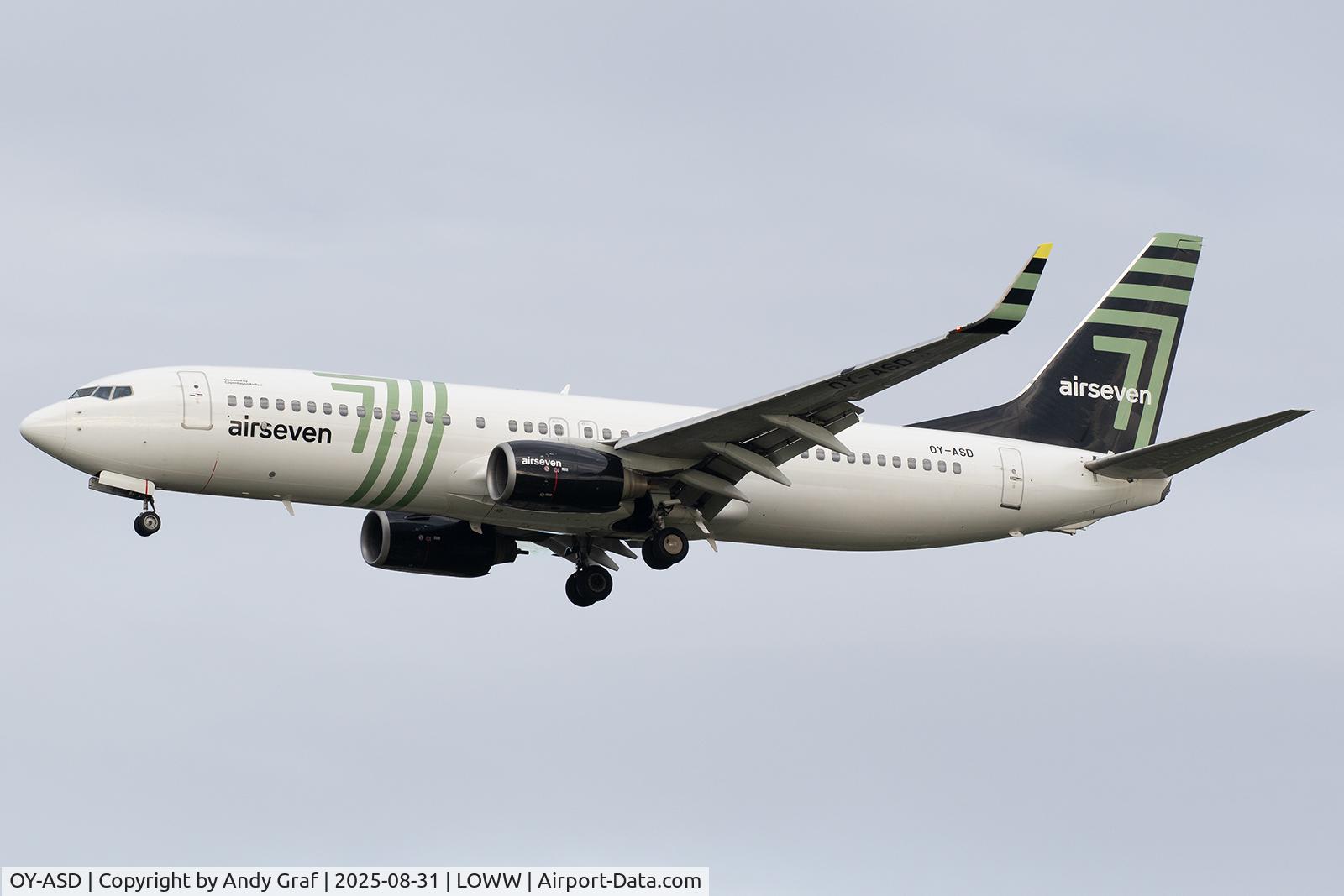 OY-ASD, 2009 Boeing 737-8FZ C/N 29674, Air Seven 737-800