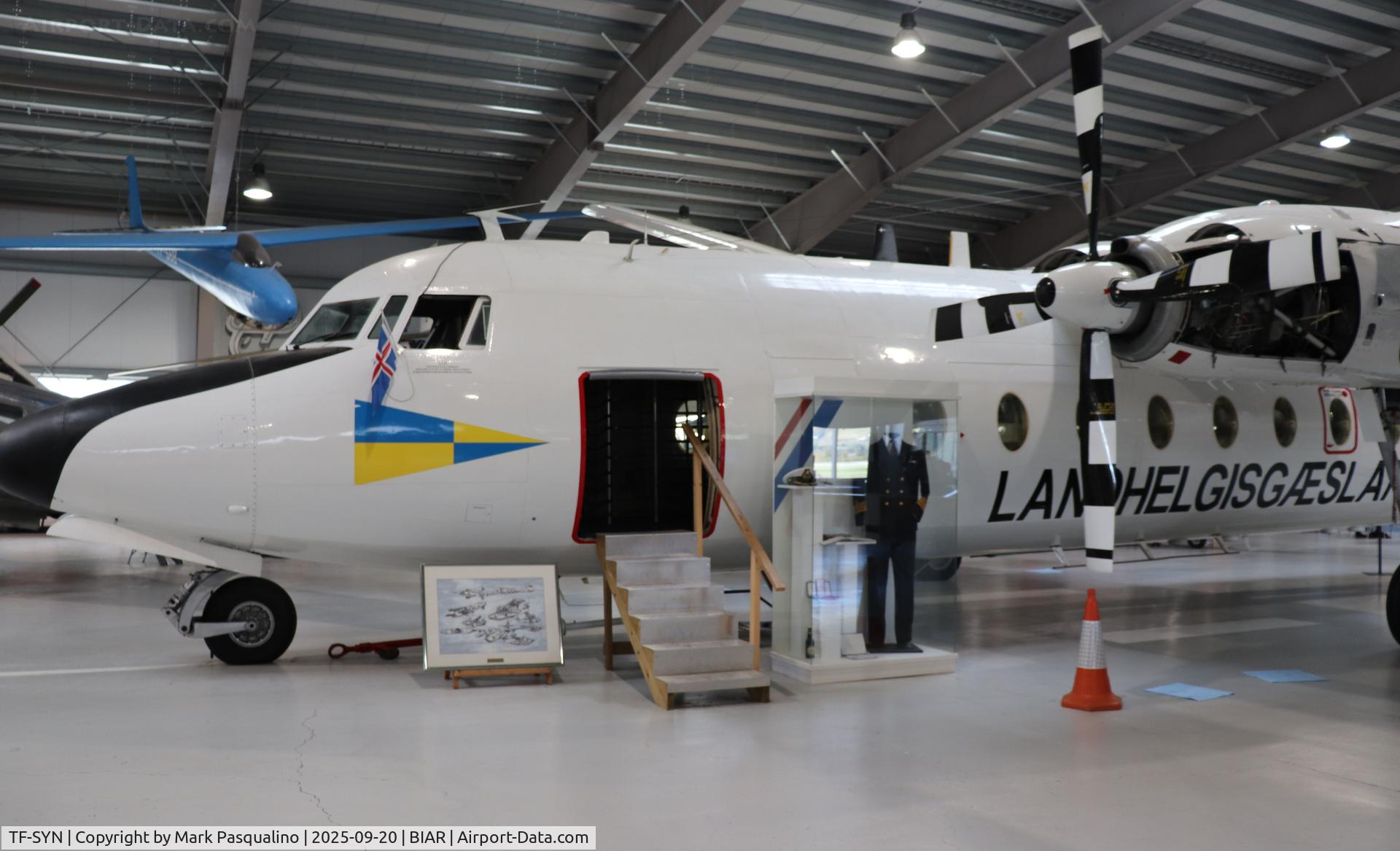 TF-SYN, 1976 Fokker F-27-200 Friendship C/N 10545, Fokker F-27-200 on display at Iceland Air Museum in Akureyri Iceland