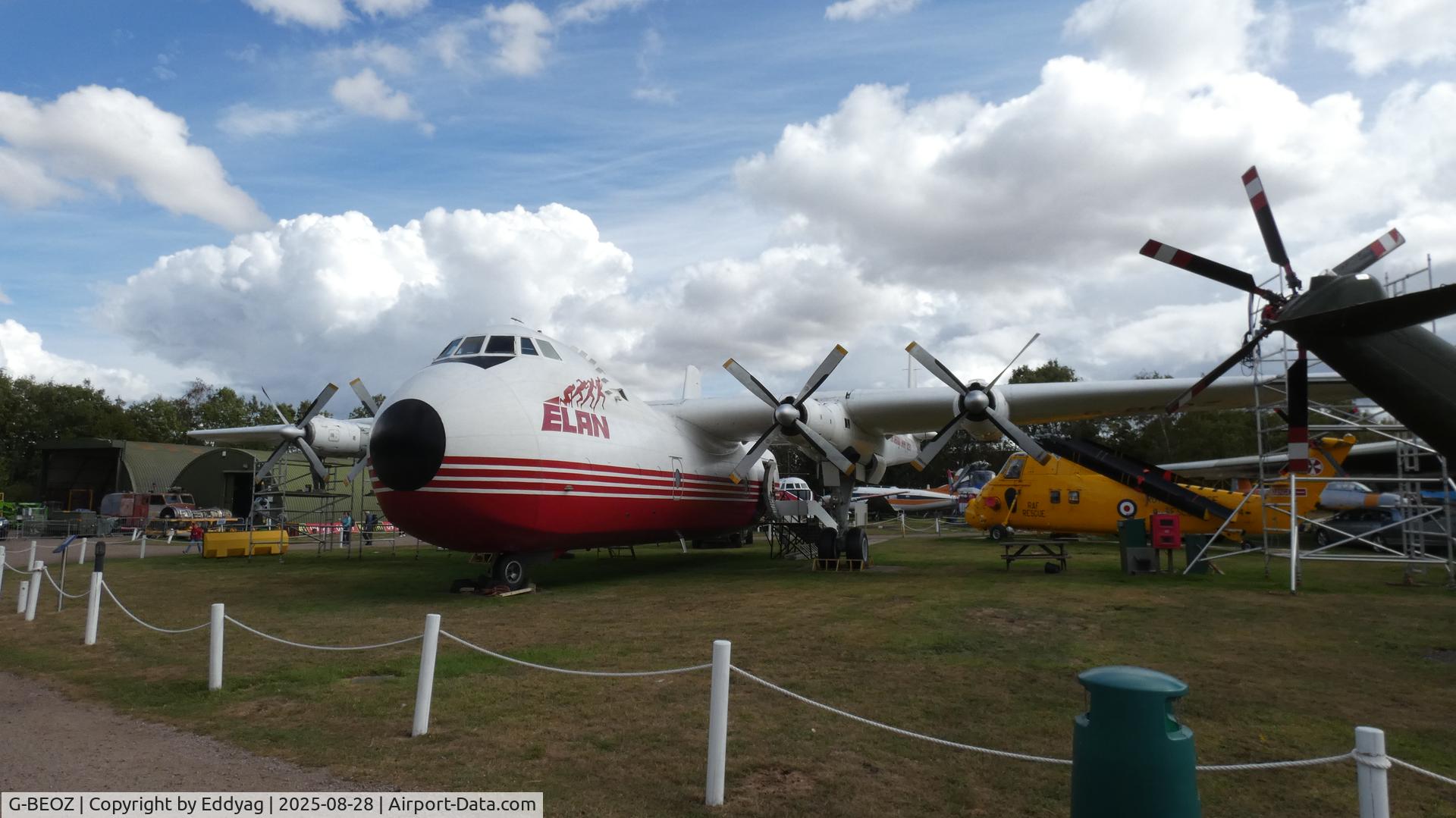 G-BEOZ, 1960 Armstrong Whitworth AW650 Argosy 101 C/N 6660, East Midlands Aeropark