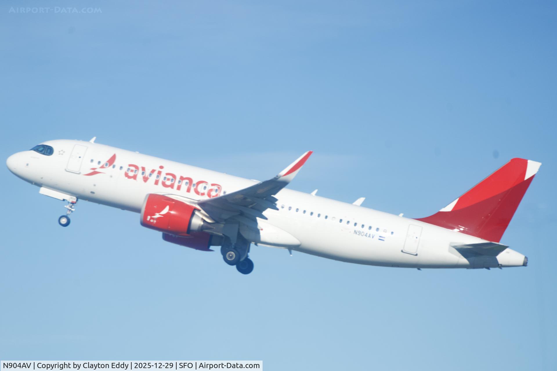 N904AV, 2024 Airbus A320-251N NEO C/N 12289, Sky Terrace SFO 2025
