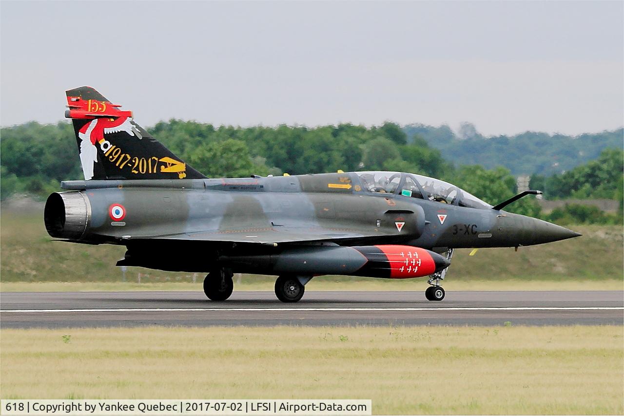 618, Dassault Mirage 2000D C/N 417, Dassault Mirage 2000D, Taxiing rwy 29, St Dizier-Robinson Air Base 113 (LFSI)