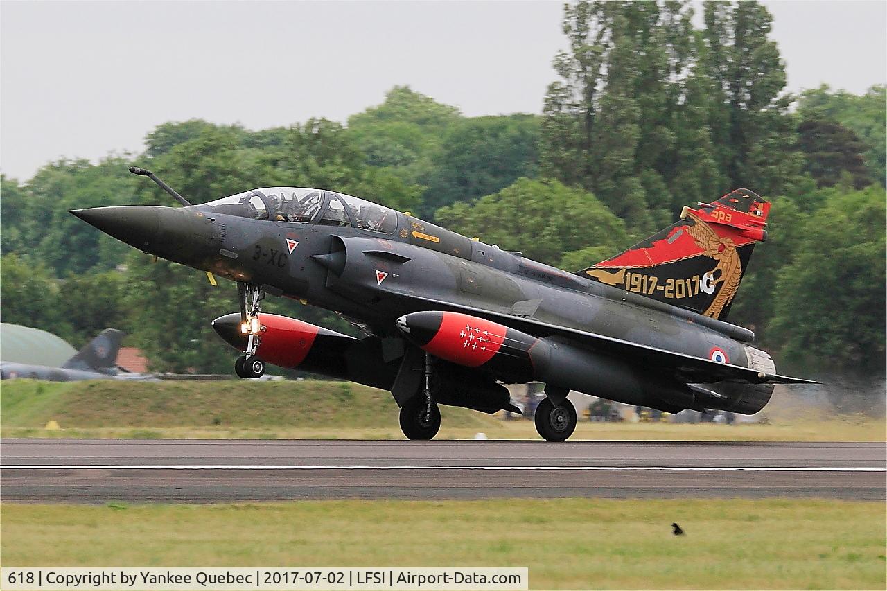 618, Dassault Mirage 2000D C/N 417, Dassault Mirage 2000D, Landing rwy 29, St Dizier-Robinson Air Base 113 (LFSI)
