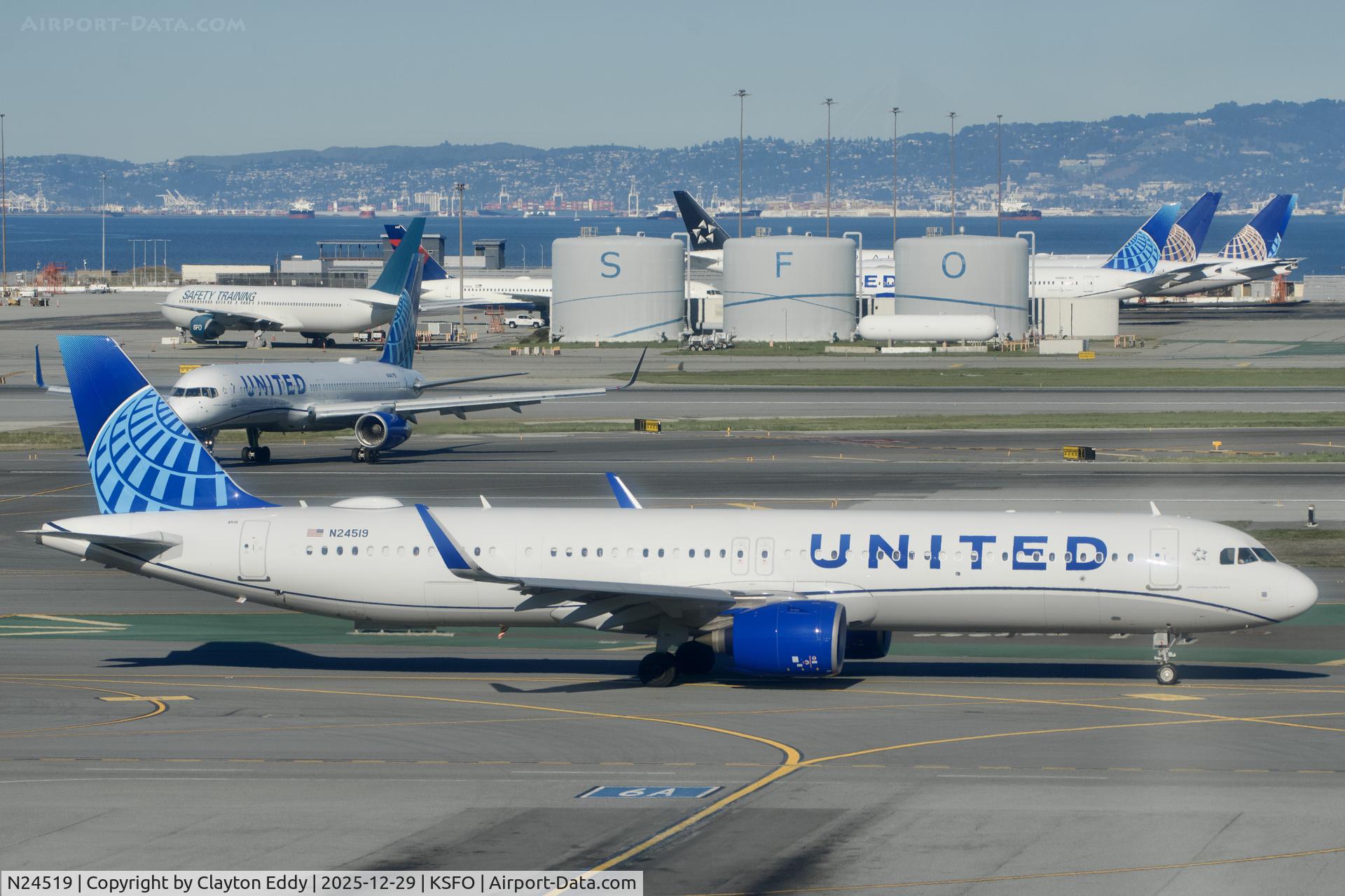 N24519, 2024 Airbus A321-271NX C/N 11965, Sky Terrace SFO 2025