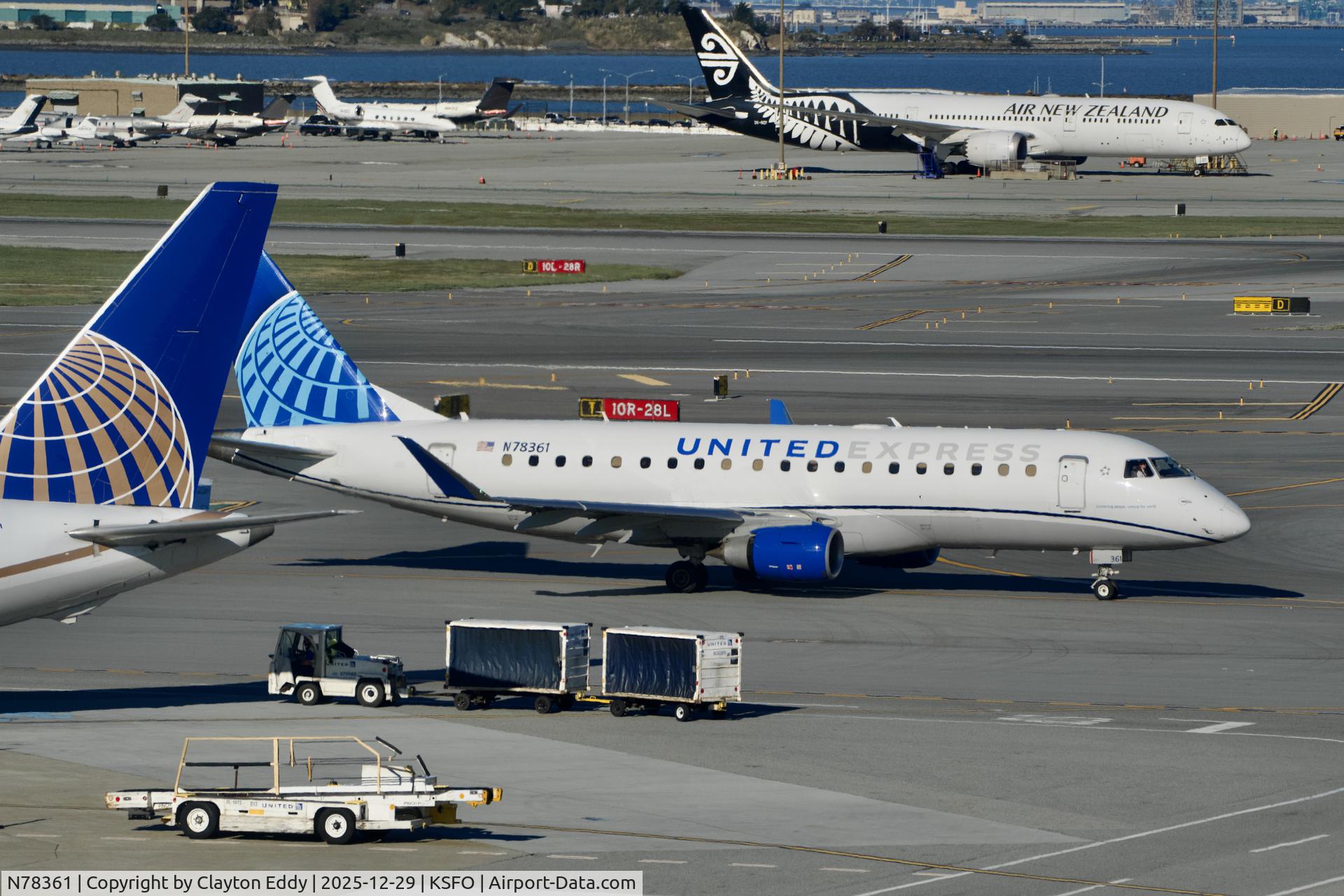N78361, 2020 Embraer 175LR (ERJ-170-200LR) C/N 17000855, Sky Terrace SFO 2025