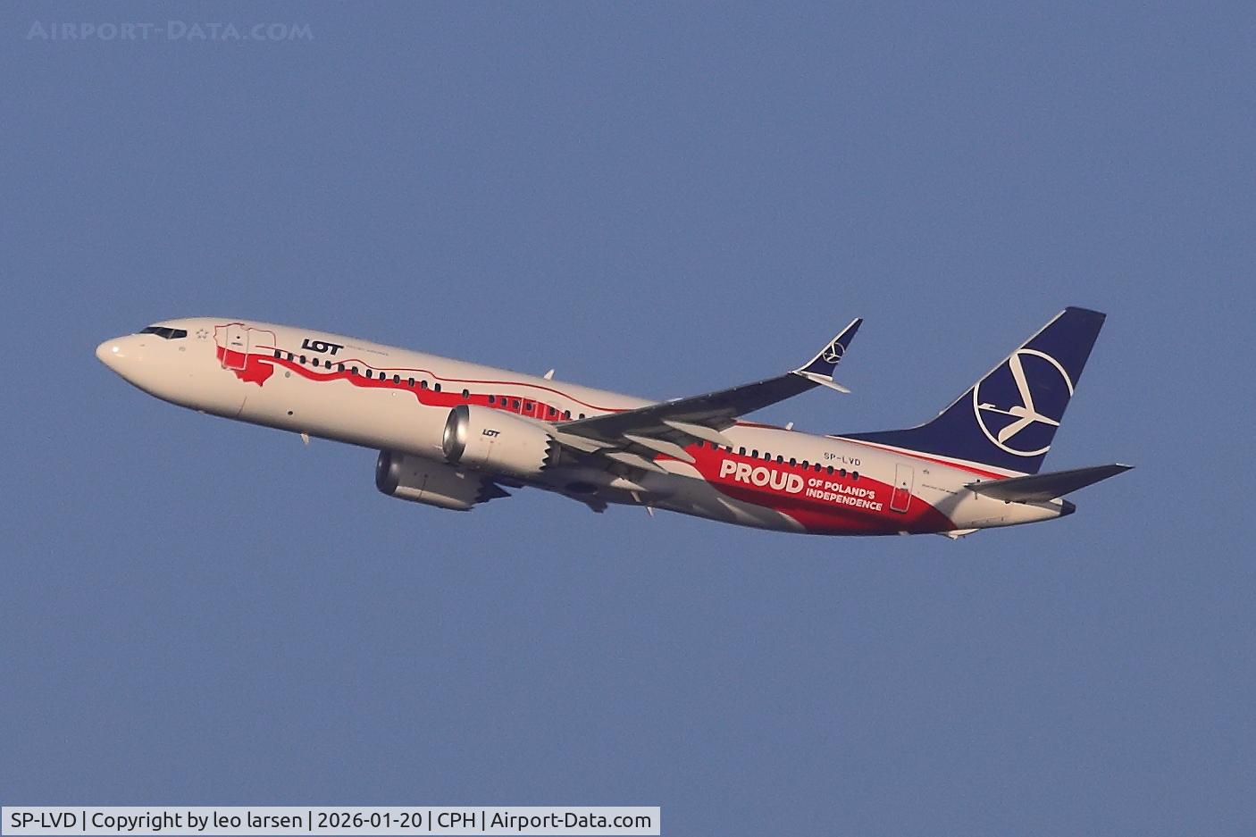 SP-LVD, 2018 Boeing 737-8 MAX C/N 64069, Copenhagen 20.1.2026