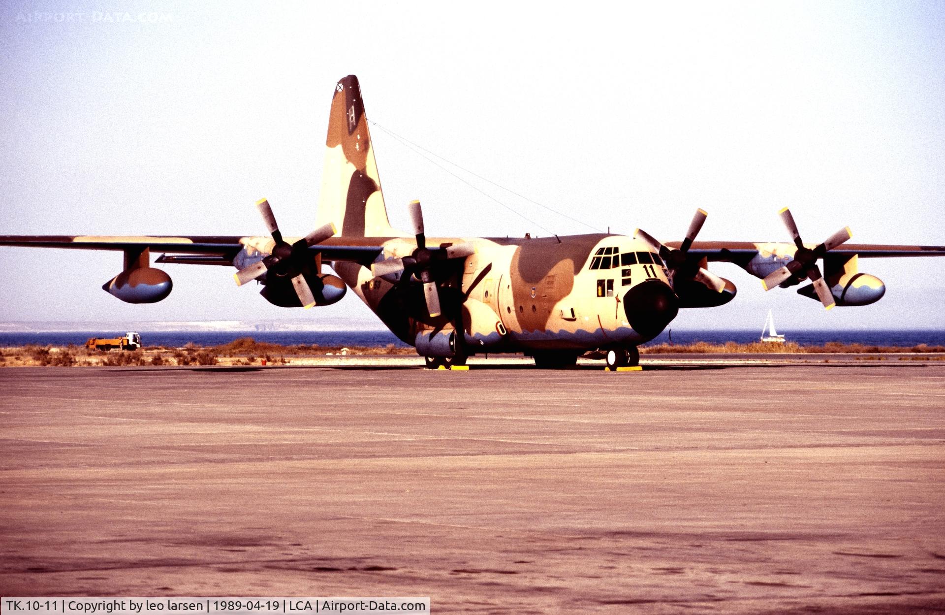 TK.10-11, Lockheed KC-130H Hercules C/N 382-4871, Larnaca LCA19.4.1989