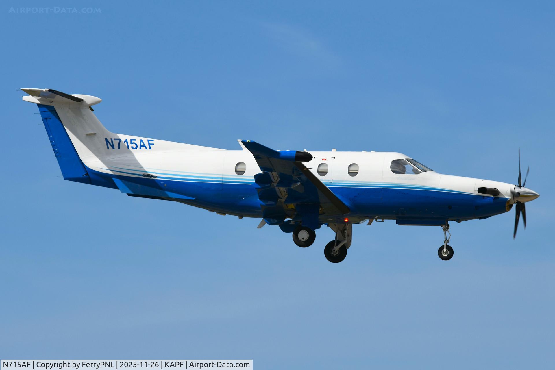N715AF, 2017 Pilatus PC-12/47E C/N 1715, Cobalt Air PC12 on short final