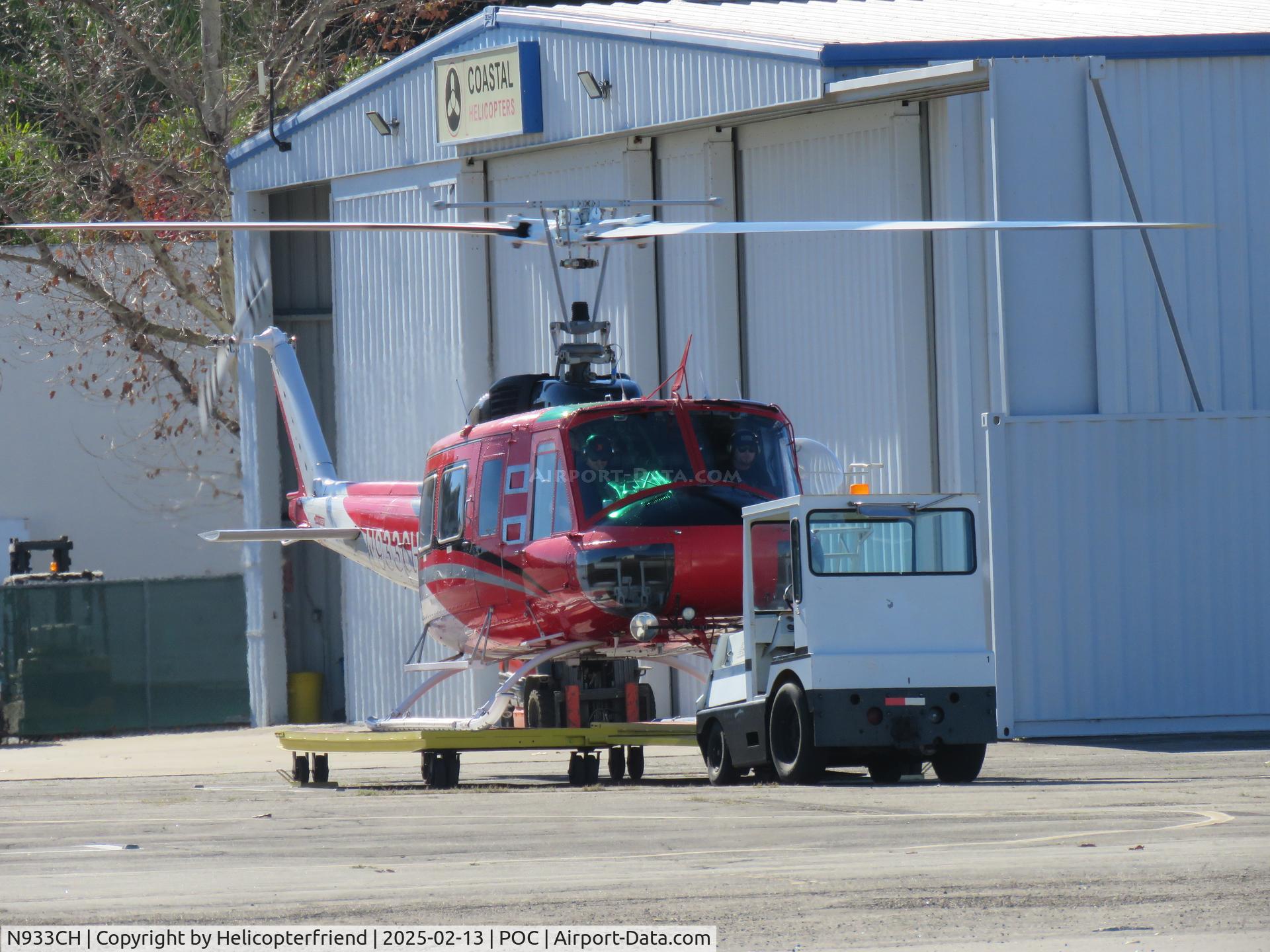 N933CH, 1969 Bell 205A-1 C/N 30062, Being brought out on the dolly
