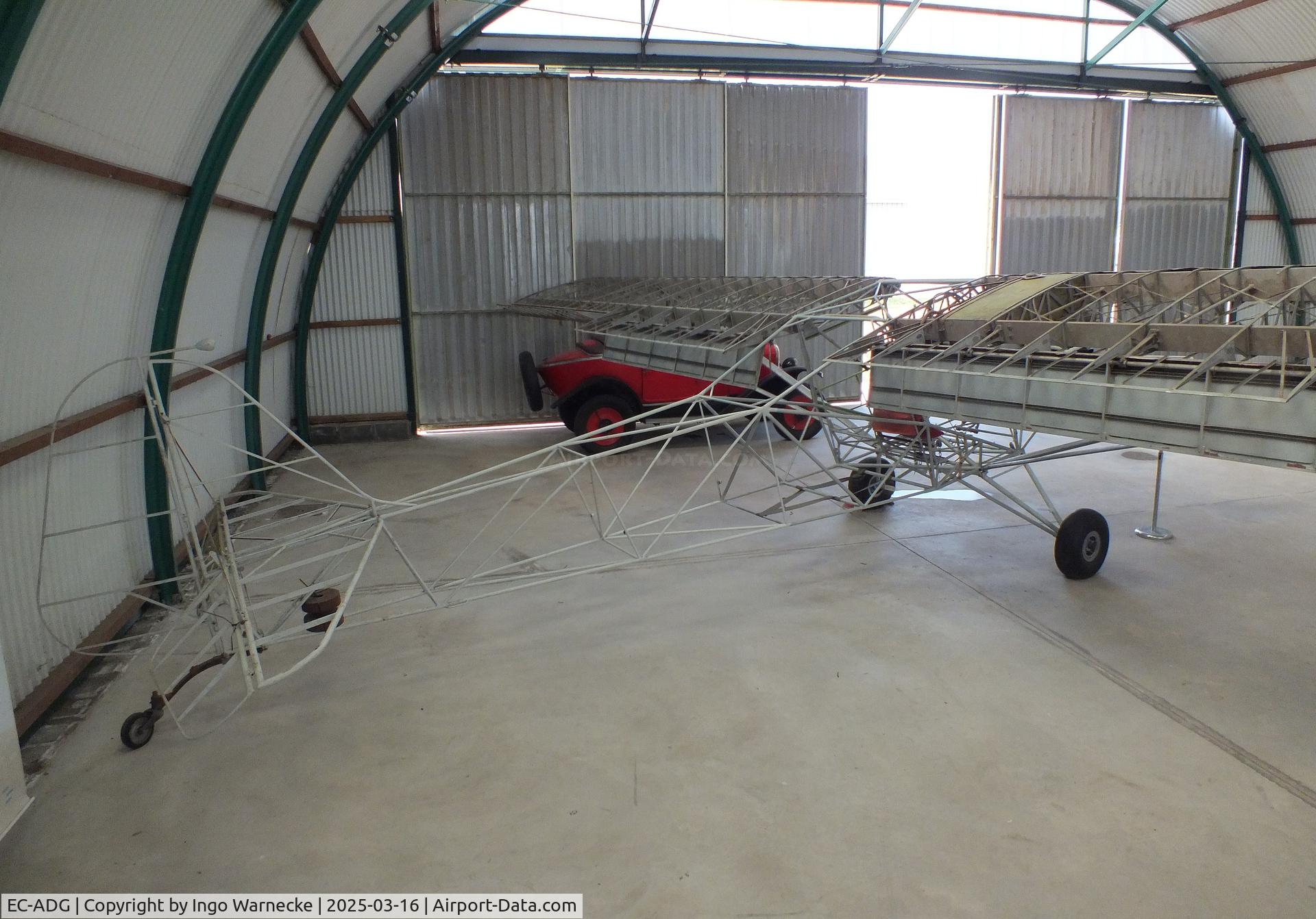 EC-ADG, Auster J-1 Autocrat C/N 2216, Auster J-1A Autocrat (minus outer skin/most of cabin interior) at the FPAC (Fundació Parc Aeronàutic de Catalunya) Museu Aeronàutic de Catalunya at Sabadell airport