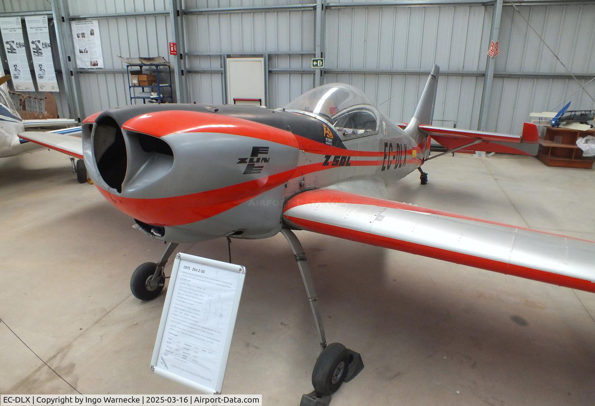 EC-DLX, Zlín Z-50L C/N 0023, Zlín Z-50L (minus prop) at the FPAC (Fundació Parc Aeronàutic de Catalunya) Museu Aeronàutic de Catalunya at Sabadell airport