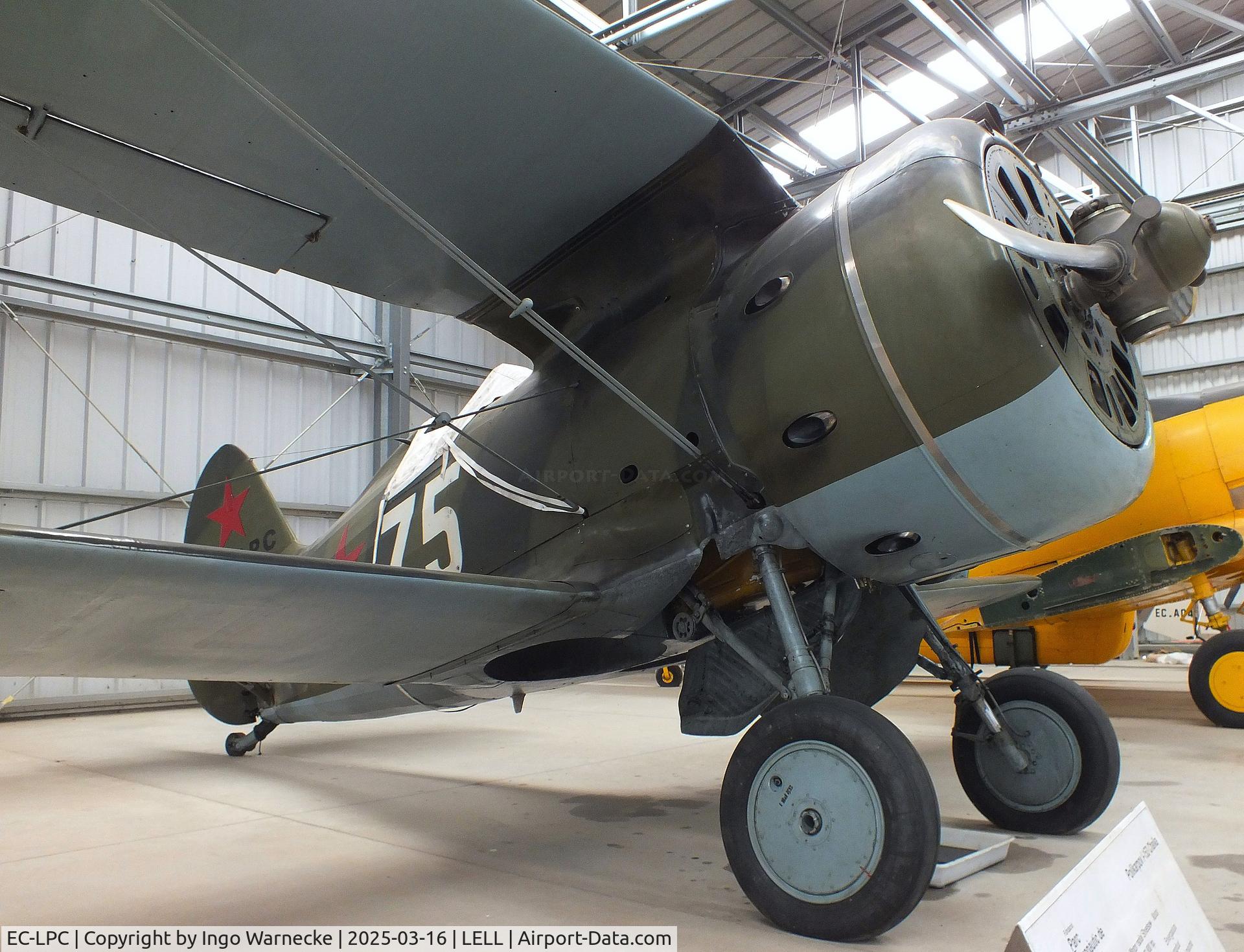 EC-LPC, Polikarpov I-153 Chaika C/N 7027, Polikarpov I-153 Chaika at the FPAC (Fundació Parc Aeronàutic de Catalunya) Museu Aeronàutic de Catalunya at Sabadell airport