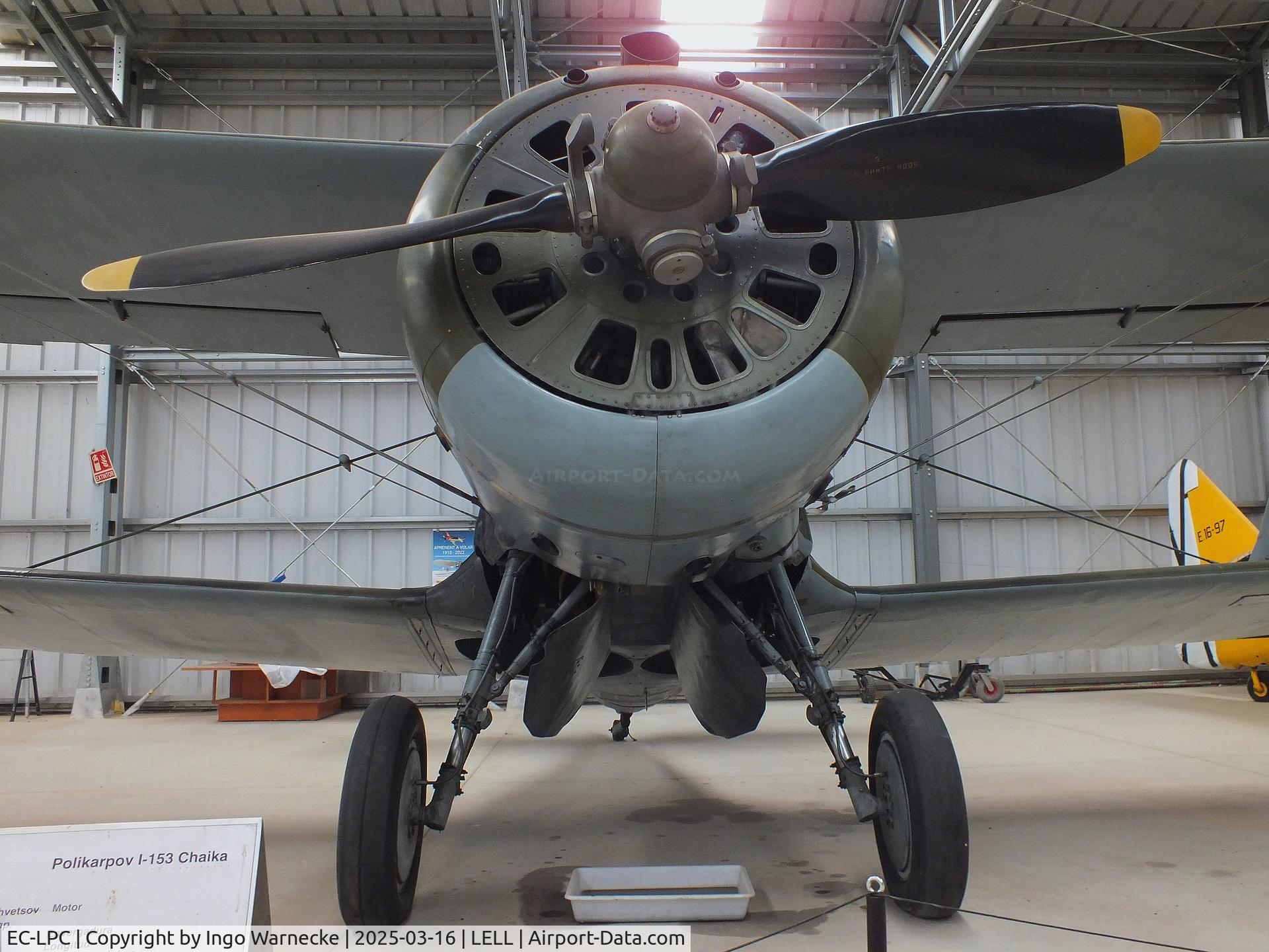 EC-LPC, Polikarpov I-153 Chaika C/N 7027, Polikarpov I-153 Chaika at the FPAC (Fundació Parc Aeronàutic de Catalunya) Museu Aeronàutic de Catalunya at Sabadell airport