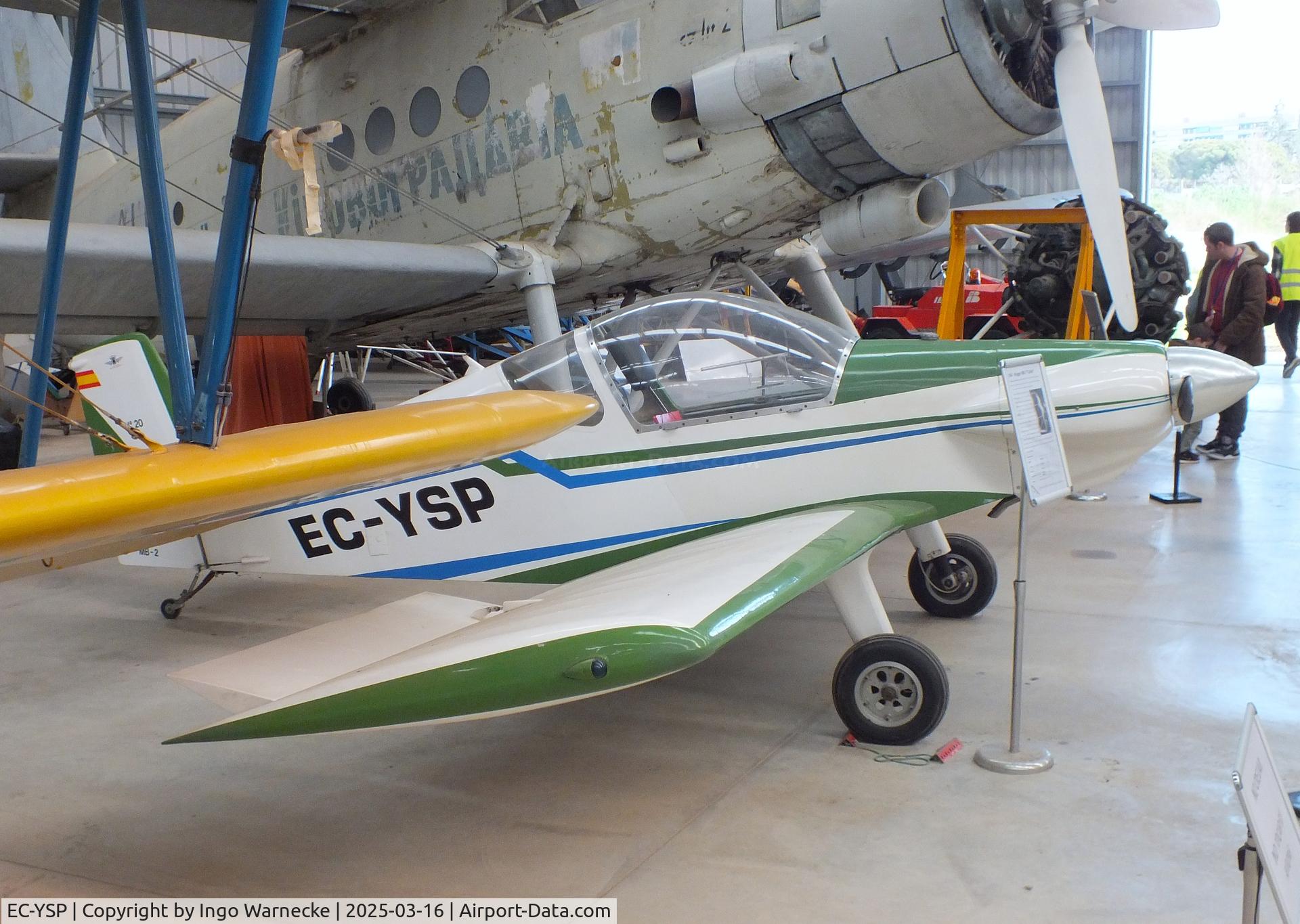 EC-YSP, 2001 Brugger MB-2 Colibri C/N 1-82, Brügger MB-2 Colibri at the FPAC (Fundació Parc Aeronàutic de Catalunya) Museu Aeronàutic de Catalunya at Sabadell airport