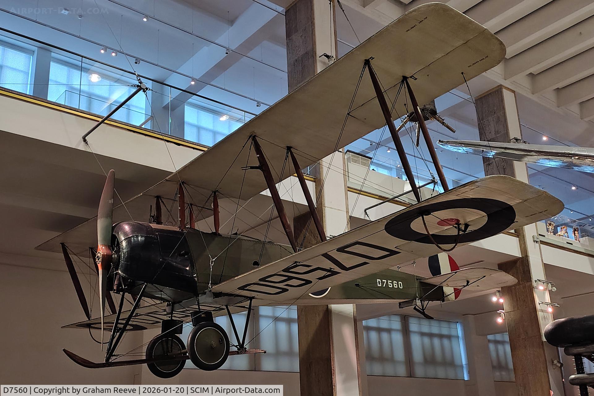 D7560, 1917 Avro 504K C/N Not found D7560, On display at the Science Museum London.