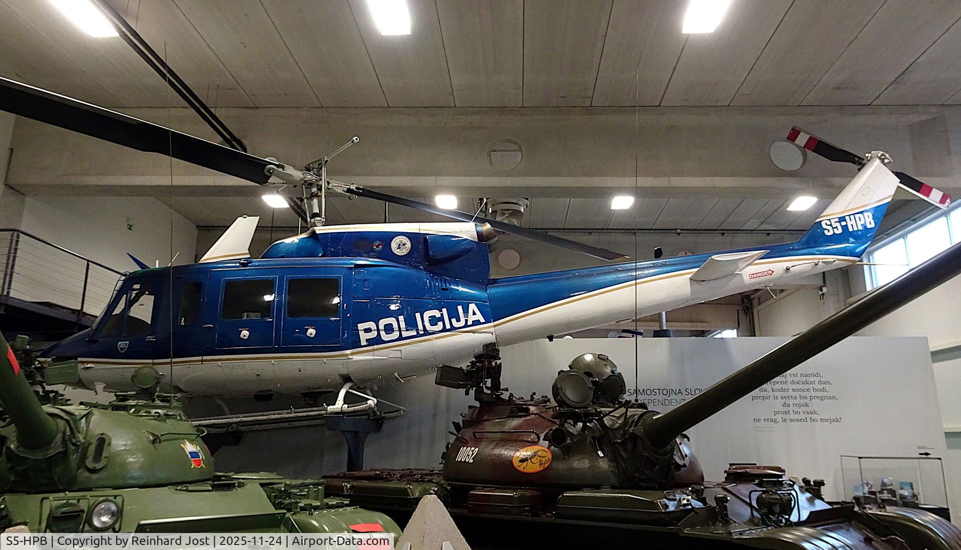 S5-HPB, Agusta AB-212 C/N 5714, In late Slovenia Police colors in the Military Museum at Pivka, Slovenia