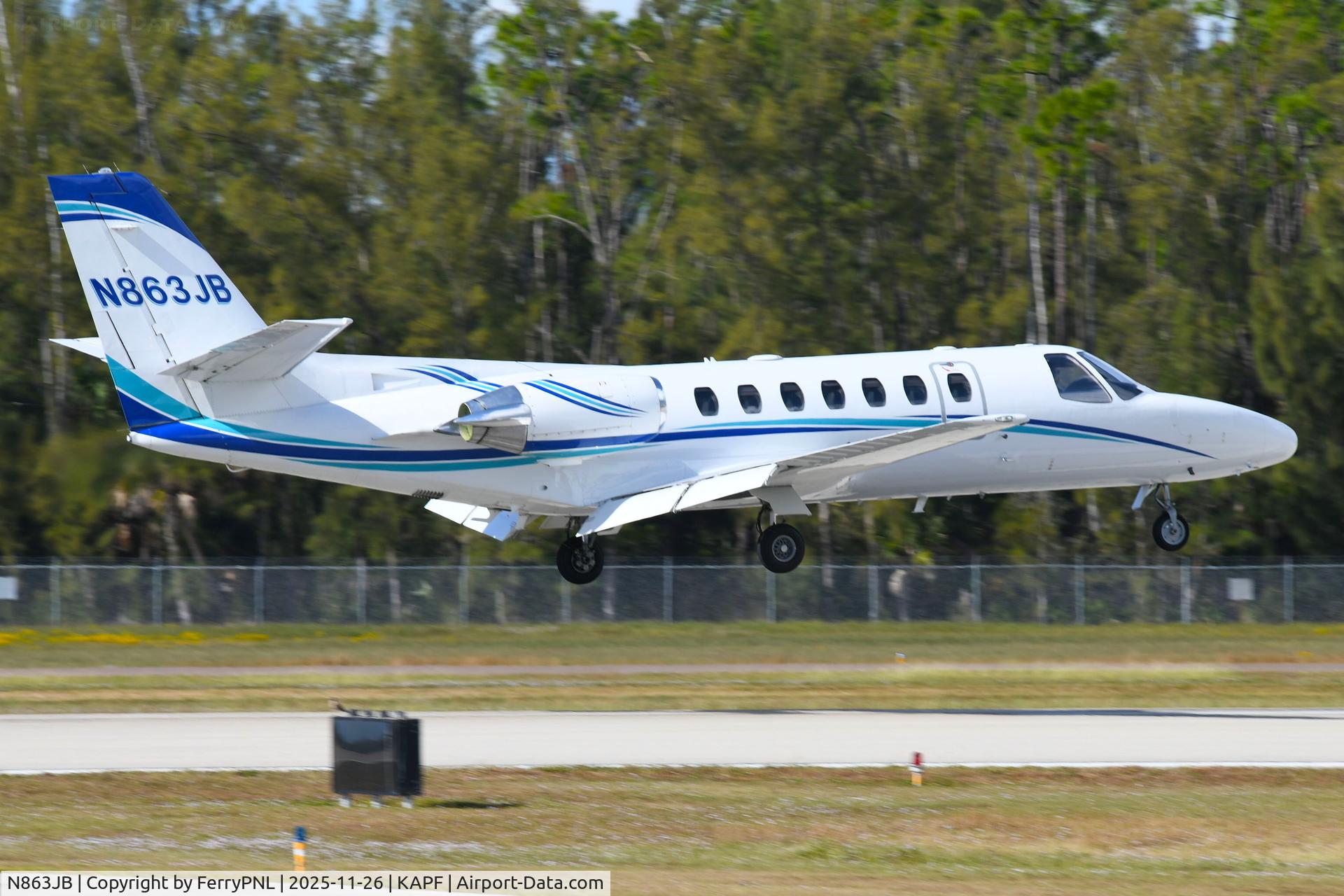 N863JB, 1994 Cessna 560 C/N 560-0260, PJ One LLC Ce560 landing