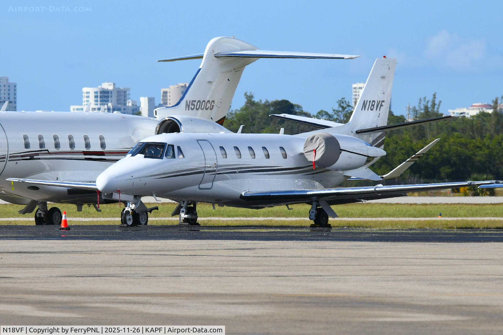 N18VF, 2003 Cessna 560XL Citation Excel C/N 560-5322, Griffco Air Ce560xl parked