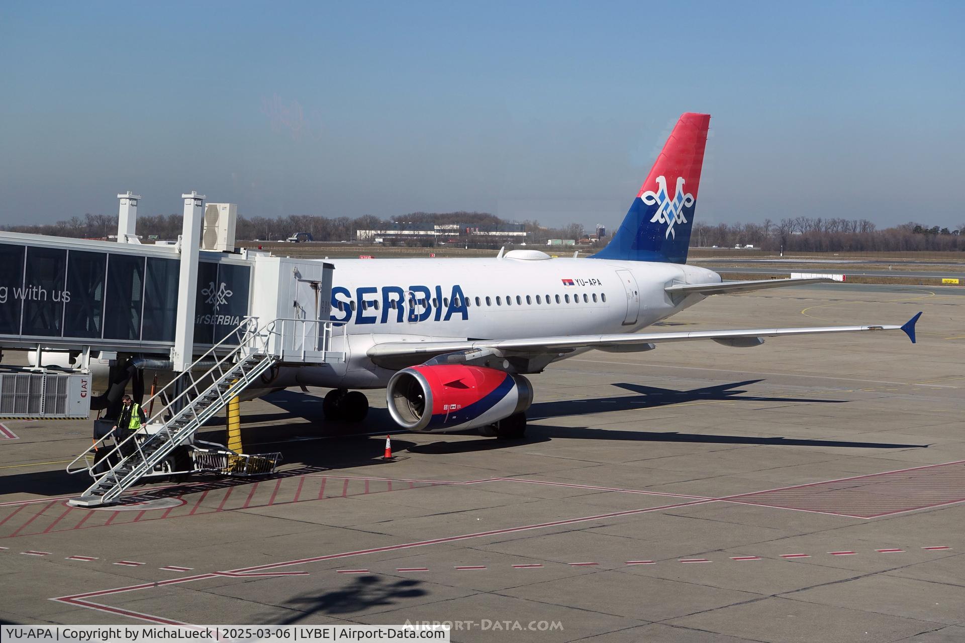YU-APA, 2004 Airbus A319-132 C/N 2277, At Nikola Tesla