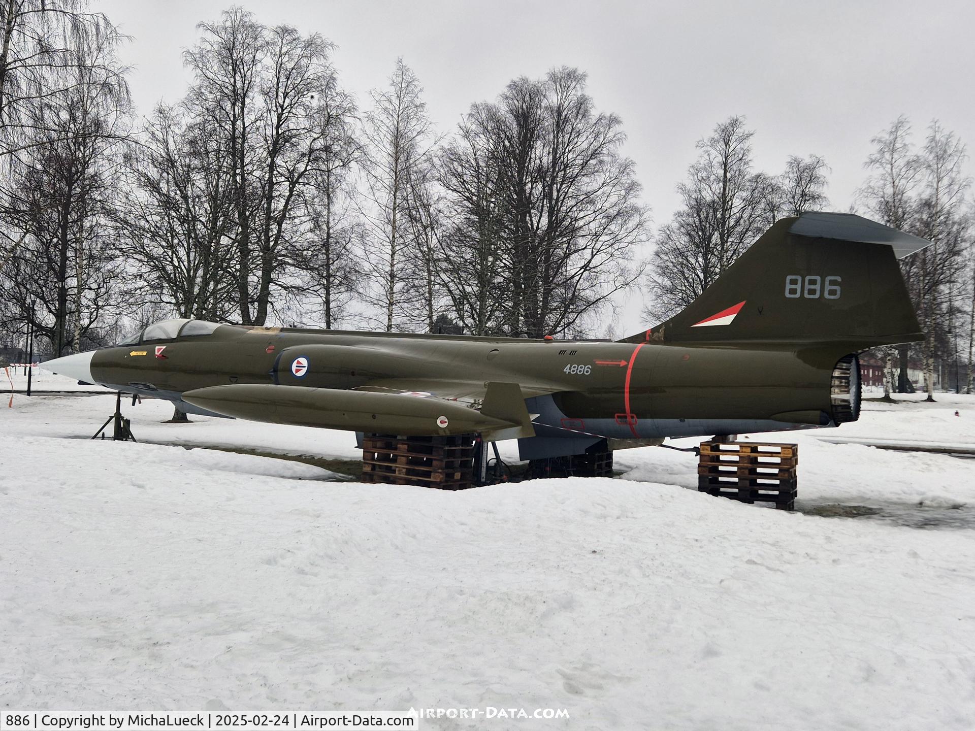 886, Canadair CF-104 Starfighter C/N 1186, At the Norwegian Armed Forces Aircraft Museum, Oslo
