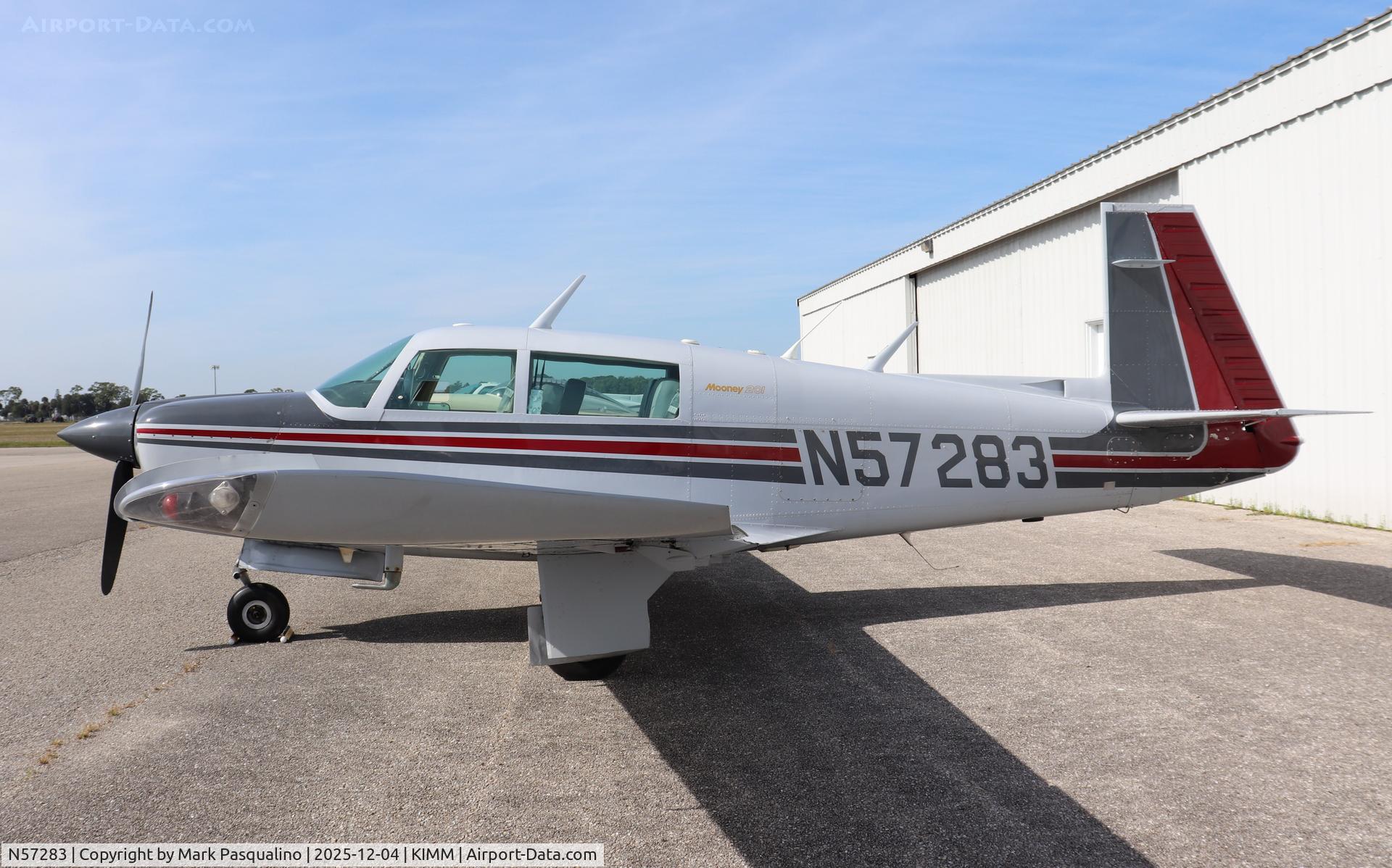N57283, 1984 Mooney M20J 201 C/N 24-1439, Mooney M20J