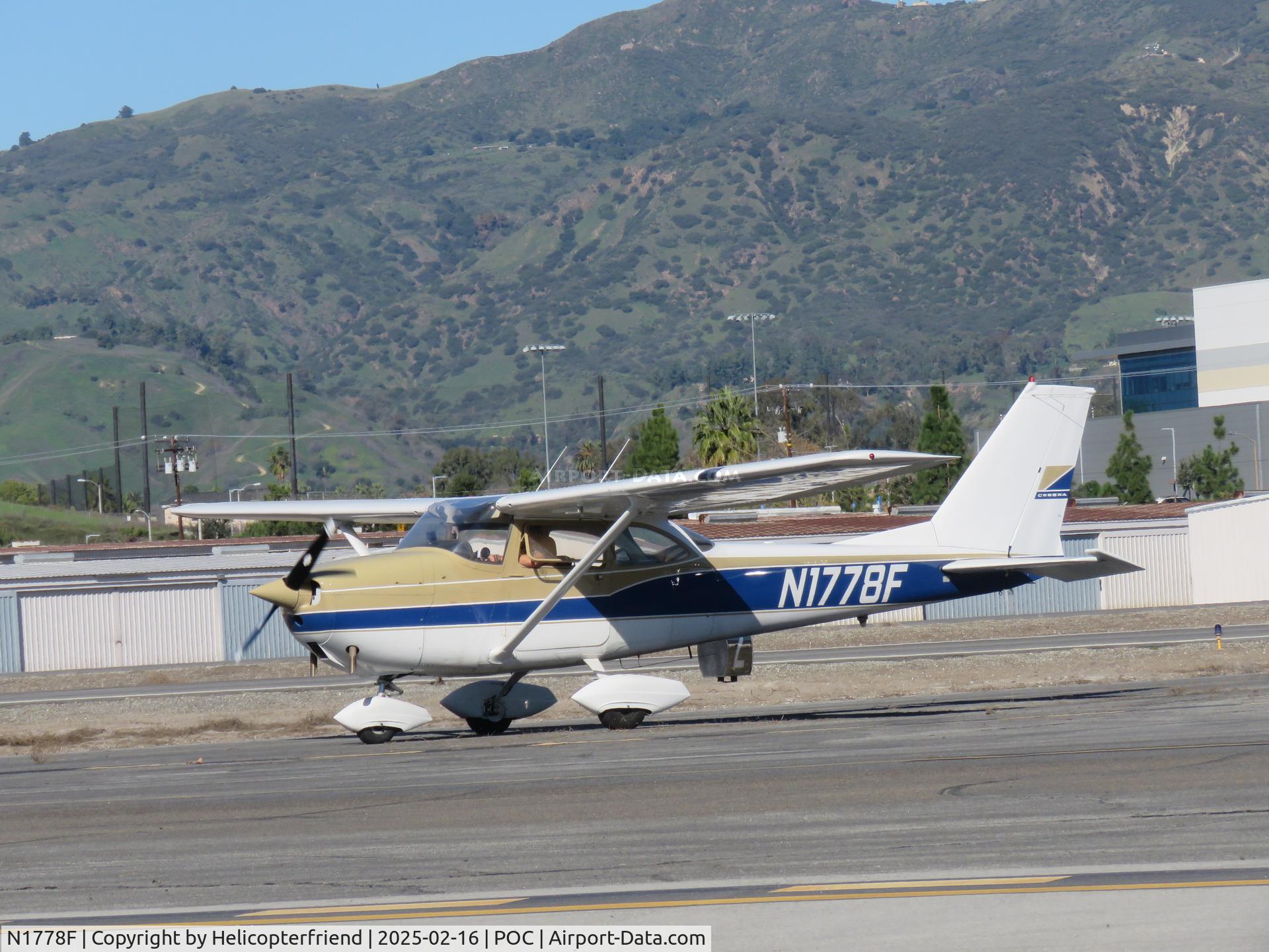 N1778F, 1966 Cessna 172H C/N 17255173, Holding short of taxiway Sierra