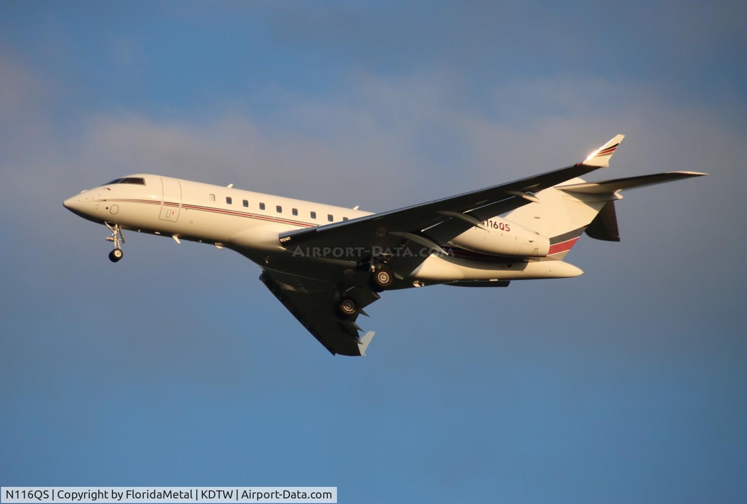 N116QS, 2017 Bombardier BD-700-1A11 Global 5000 C/N 9768, Global 5000 zx dal-dtw