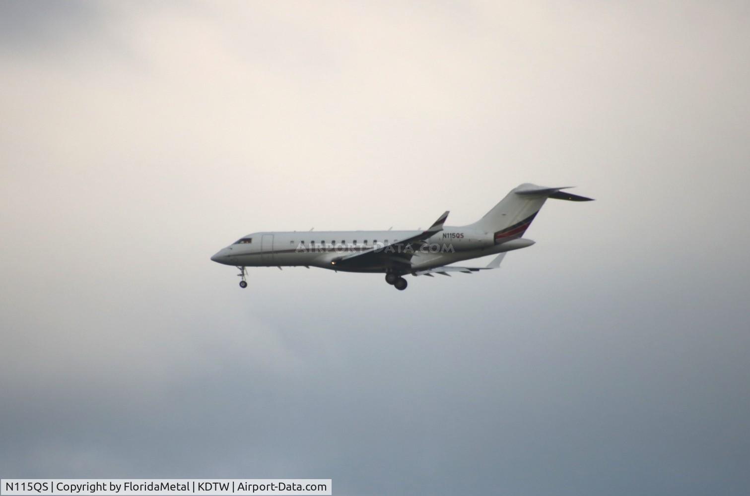 N115QS, 2015 Bombardier BD-700-1A10 Global 5000 C/N 9734, Global 5000 zx yyz-dtw