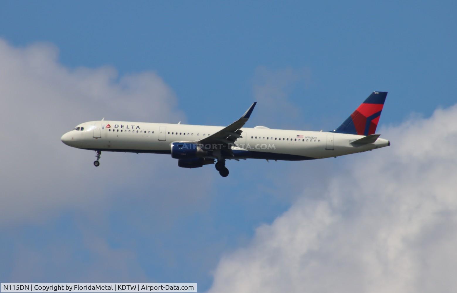 N115DN, 2021 Airbus A321-211 C/N 10132, DAL A321 zx sea-dtw