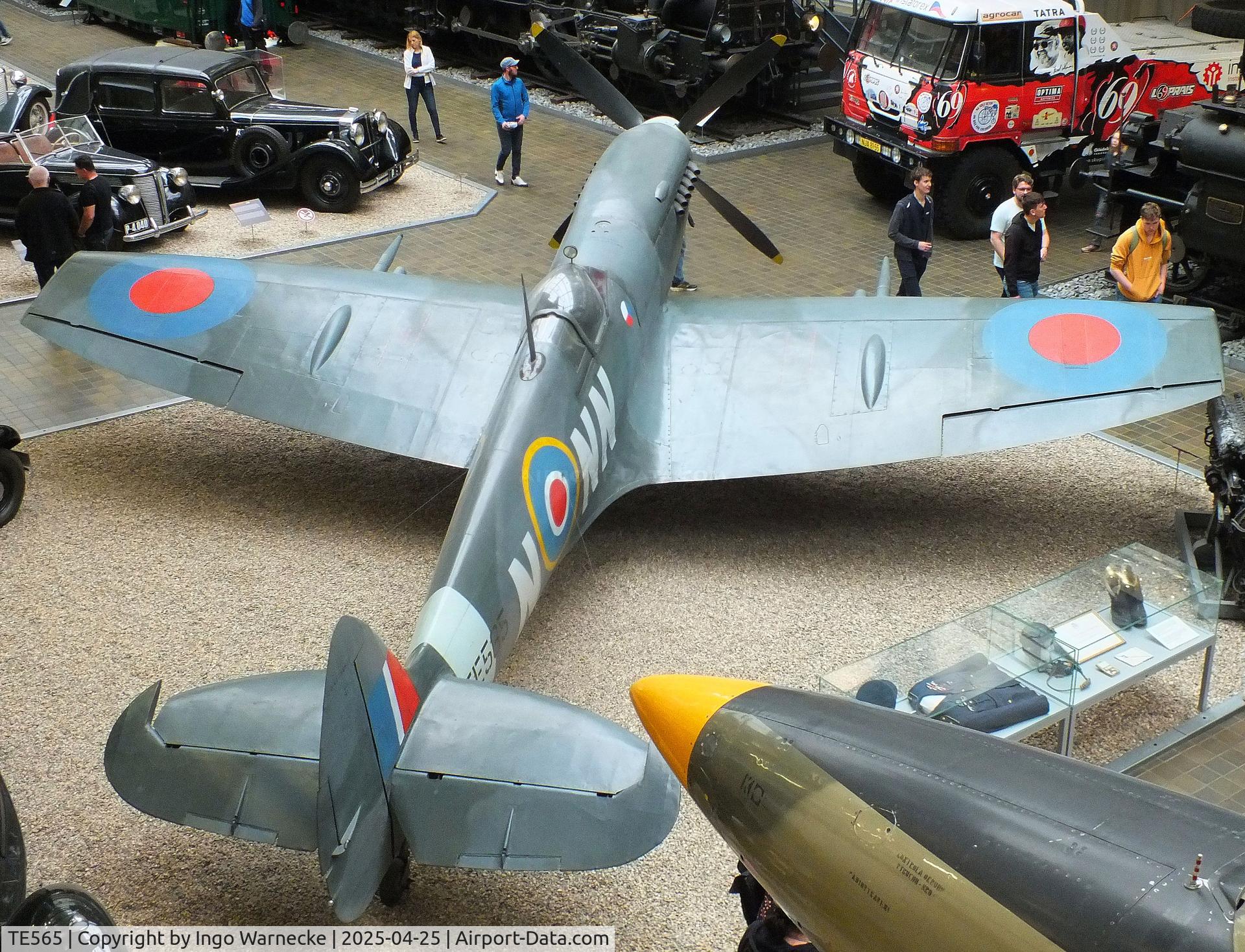 TE565, Supermarine Spitfire LF.IXe C/N CBAF 11397, Supermarine Spitfire LF IXe at the NTM (Narodni Technicke Muzeum / National Technical Museum), Prague