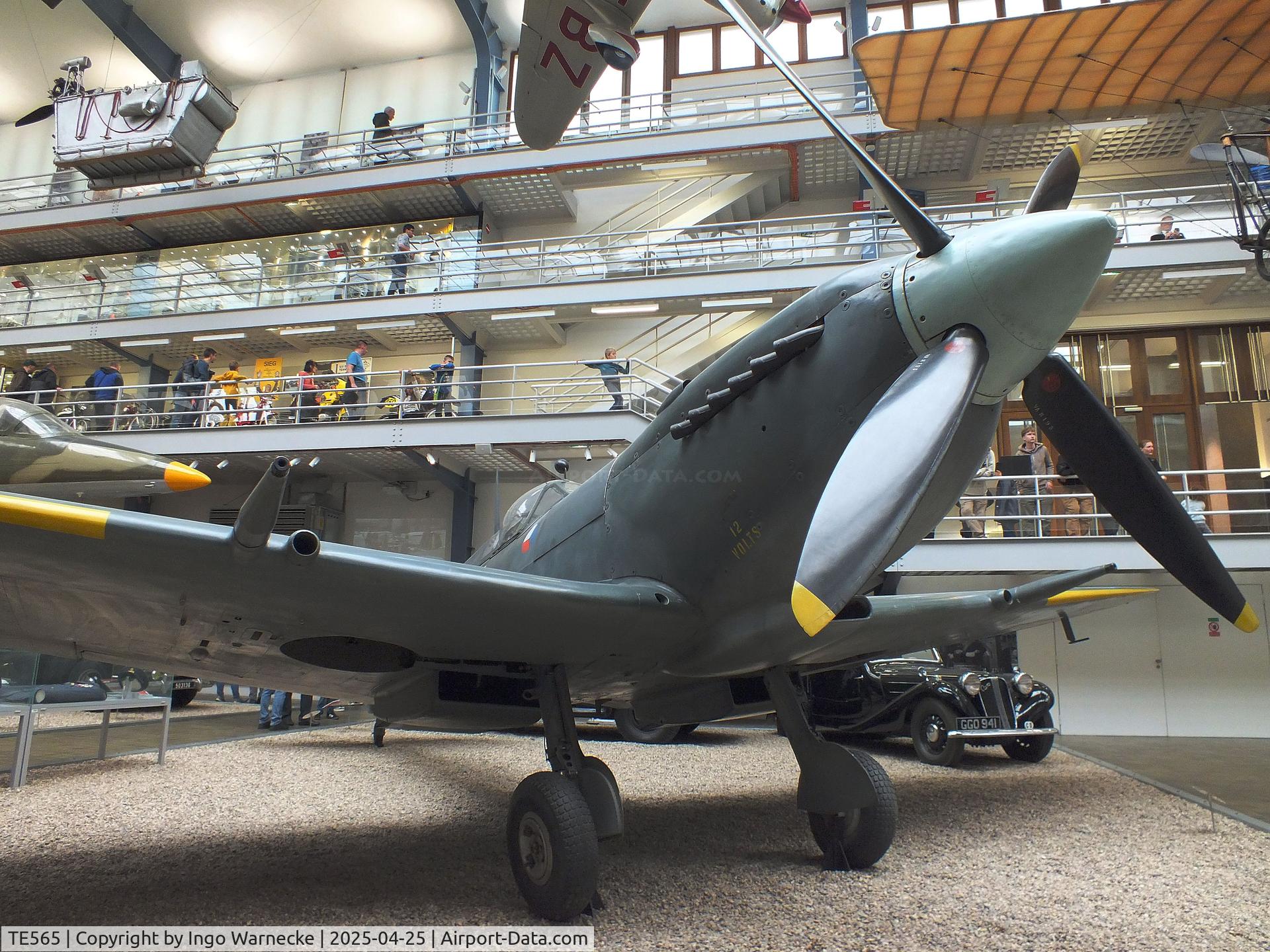 TE565, Supermarine Spitfire LF.IXe C/N CBAF 11397, Supermarine Spitfire LF IXe at the NTM (Narodni Technicke Muzeum / National Technical Museum), Prague