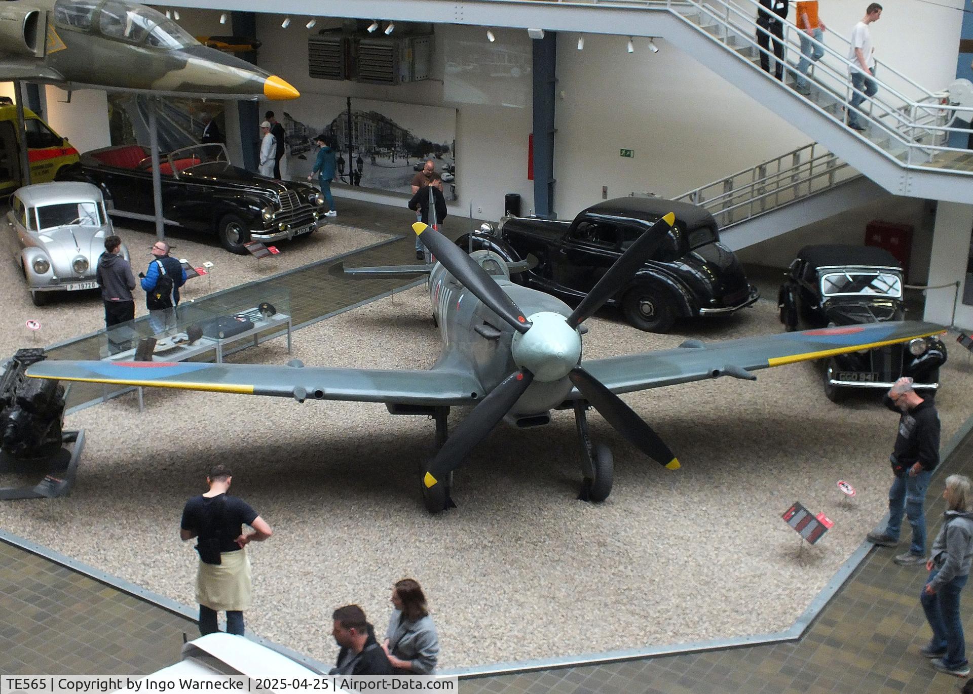 TE565, Supermarine Spitfire LF.IXe C/N CBAF 11397, Supermarine Spitfire LF IXe at the NTM (Narodni Technicke Muzeum / National Technical Museum), Prague