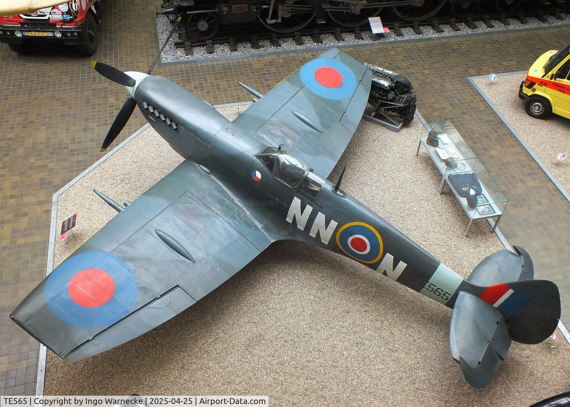 TE565, Supermarine Spitfire LF.IXe C/N CBAF 11397, Supermarine Spitfire LF IXe at the NTM (Narodni Technicke Muzeum / National Technical Museum), Prague