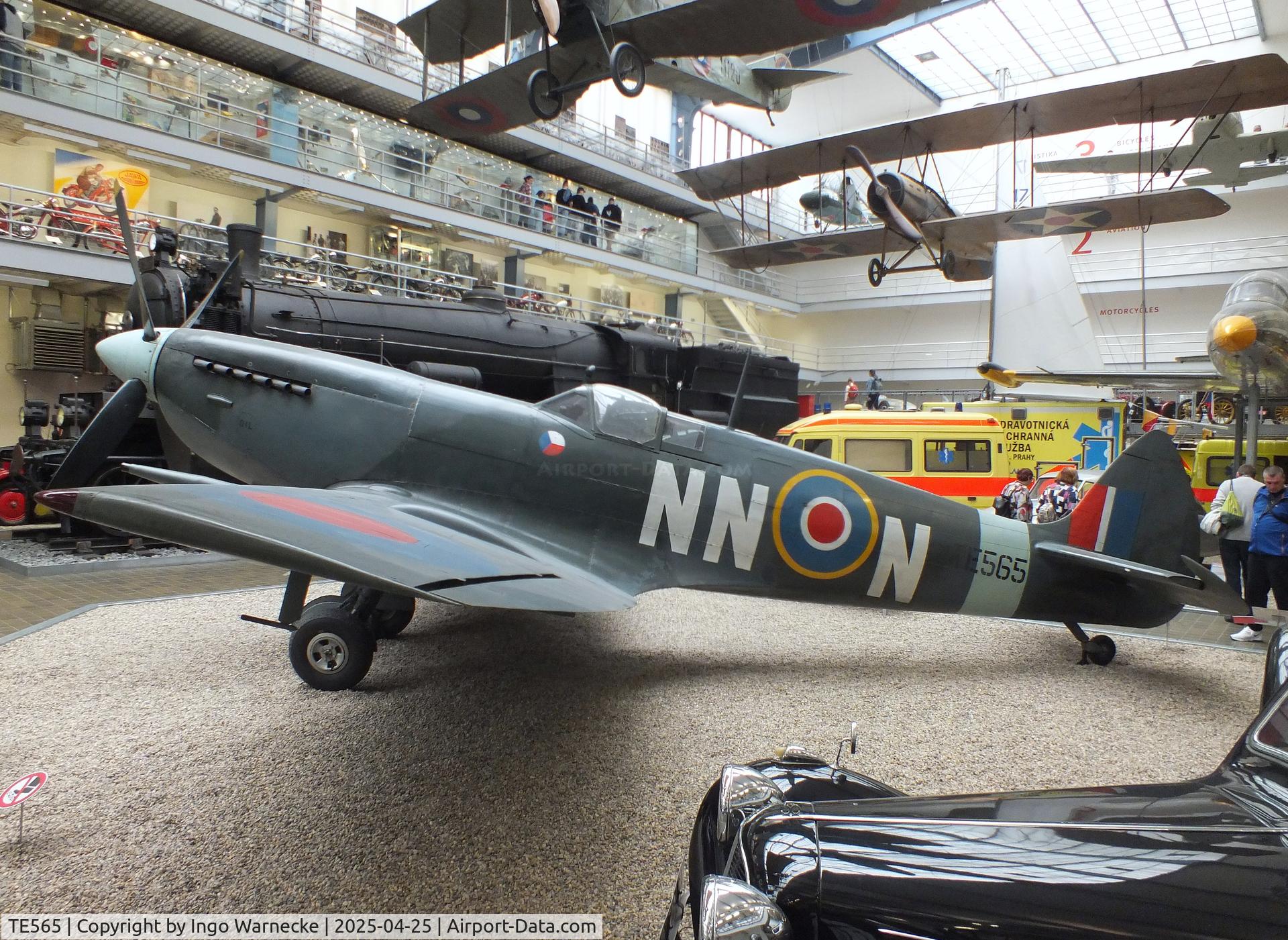 TE565, Supermarine Spitfire LF.IXe C/N CBAF 11397, Supermarine Spitfire LF IXe at the NTM (Narodni Technicke Muzeum / National Technical Museum), Prague