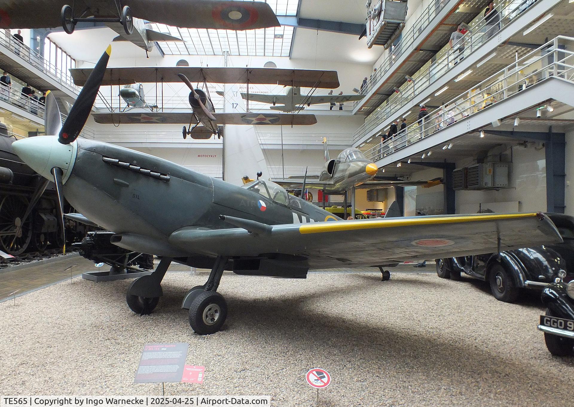 TE565, Supermarine Spitfire LF.IXe C/N CBAF 11397, Supermarine Spitfire LF IXe at the NTM (Narodni Technicke Muzeum / National Technical Museum), Prague