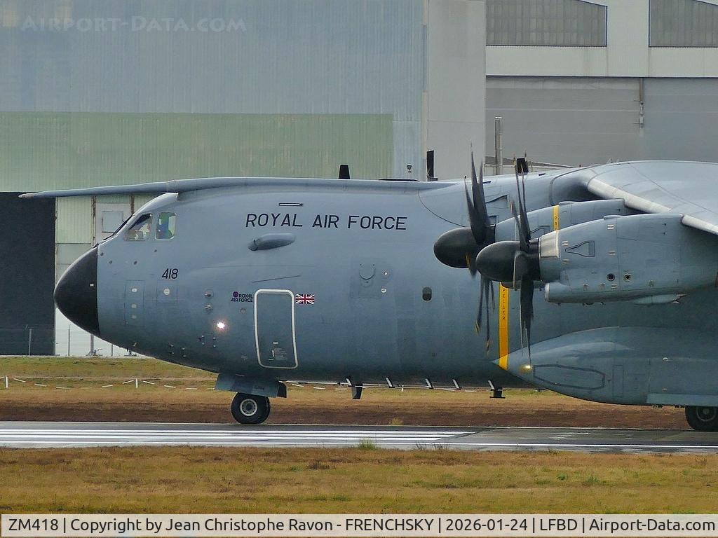 ZM418, 2018 Airbus A400M-180 Atlas C.1 C/N 056, Bordeaux (BOD)	Gibraltar (GIB)	RRR4328